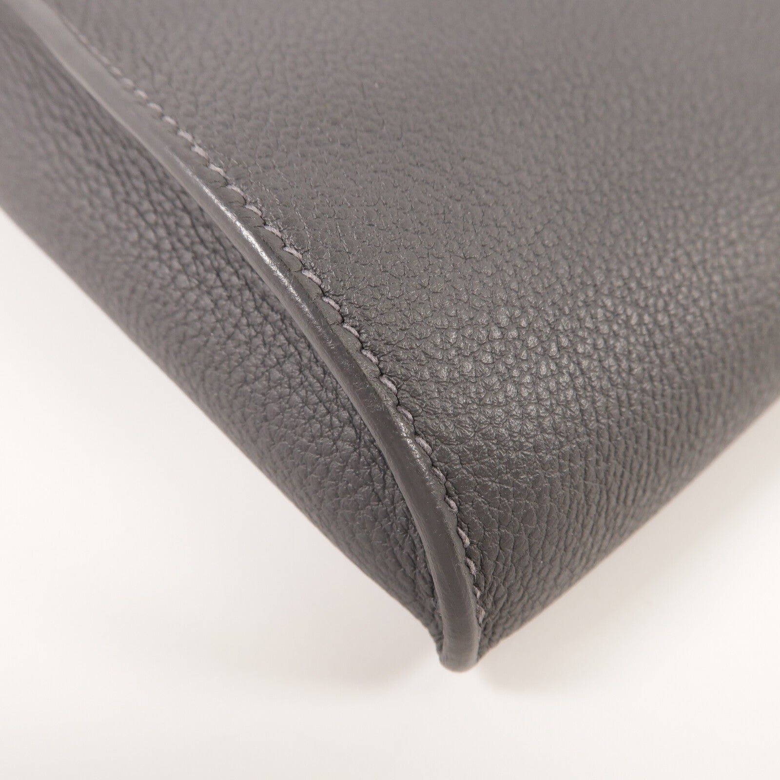 HERMES Togo皮革Videpoches肩背袋Gris Misty