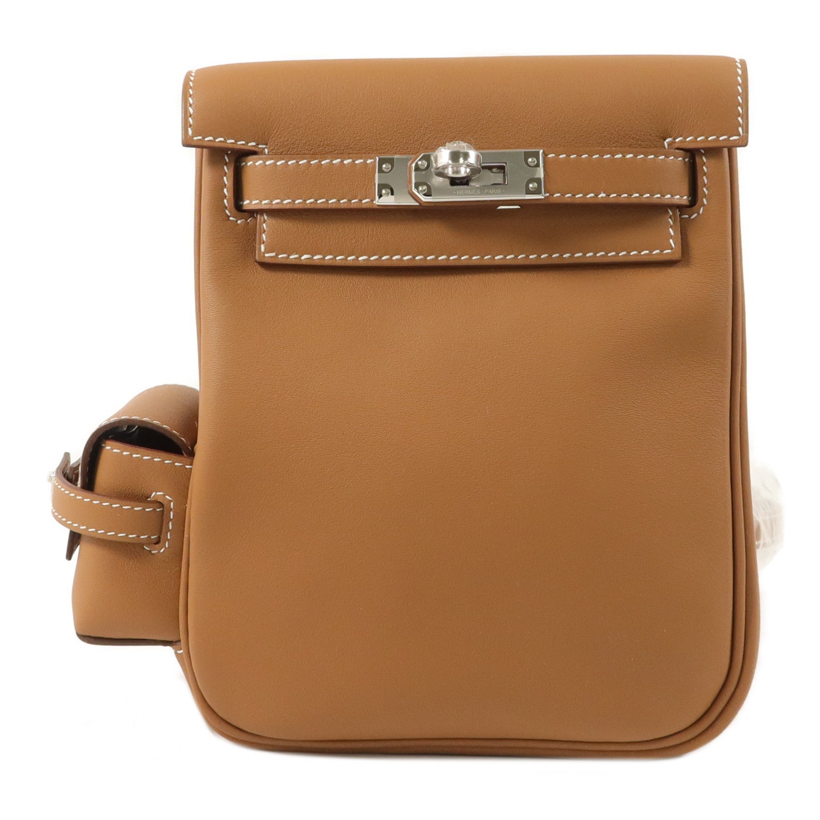 HERMES Swift皮革Kelly Jump背包Gold