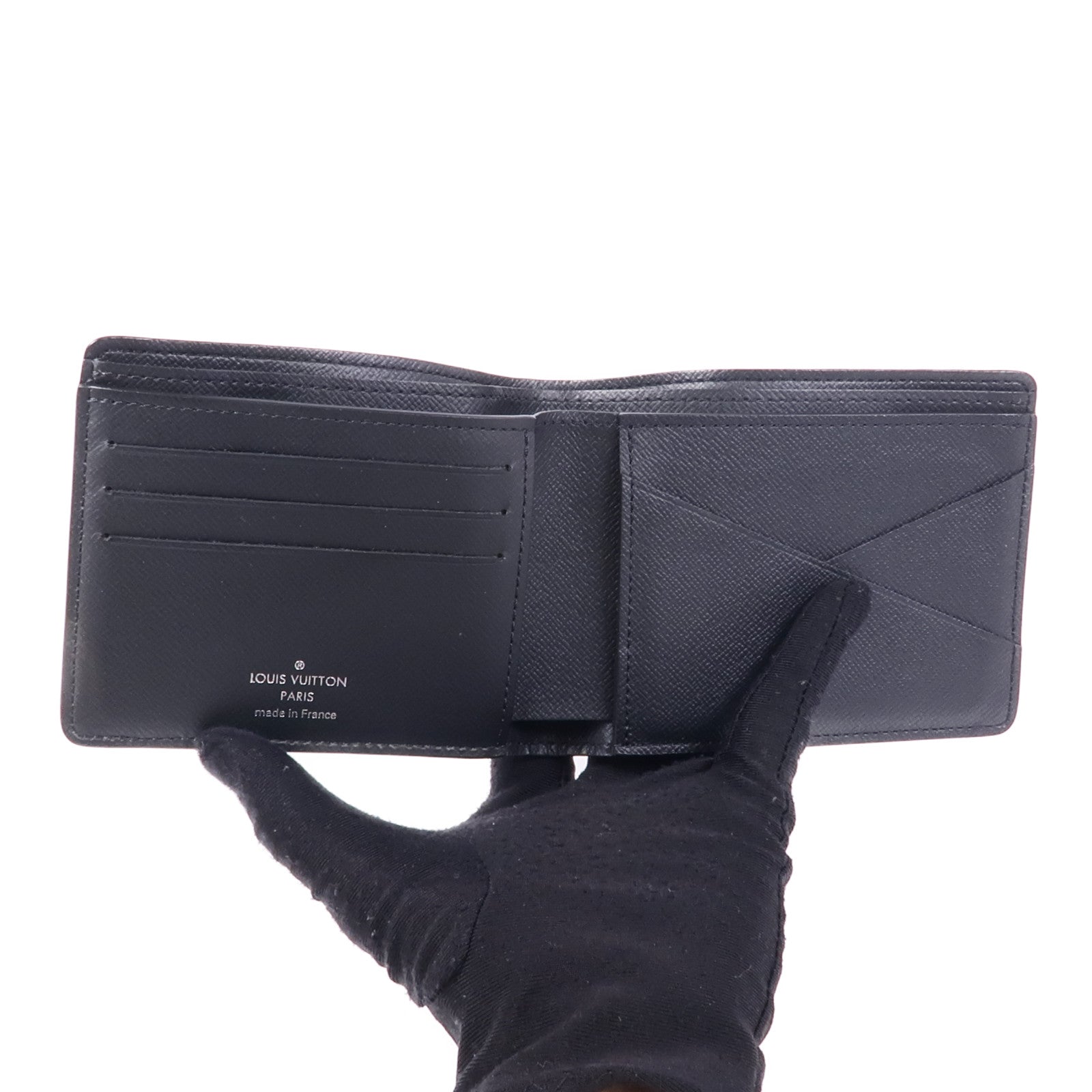 LOUIS VUITTON Taiga Multiple Wallet銀扣錢包