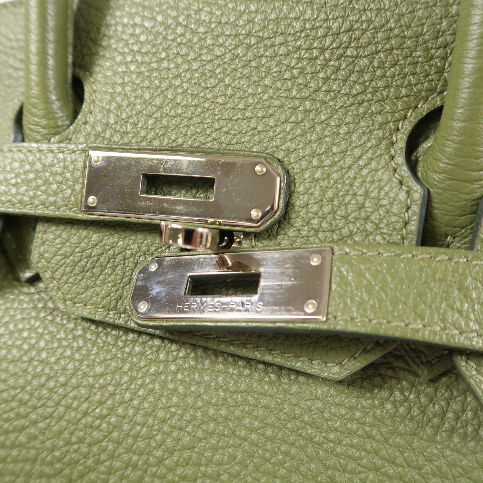 HERMES Togo皮革Birkin 30銀扣手挽袋Canopee