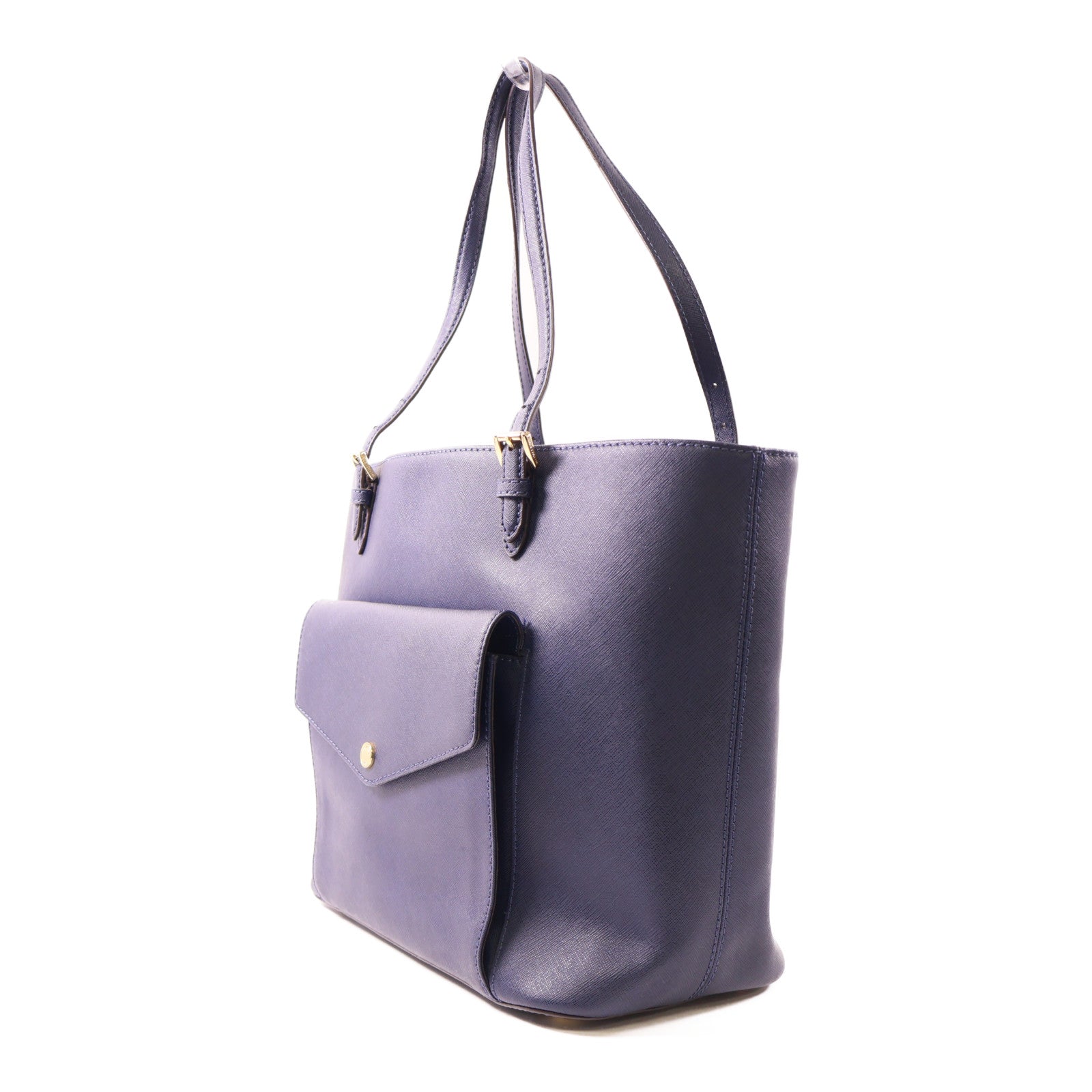 Michael Kors 牛皮皮革Shoulder Bag金扣肩背袋深藍色