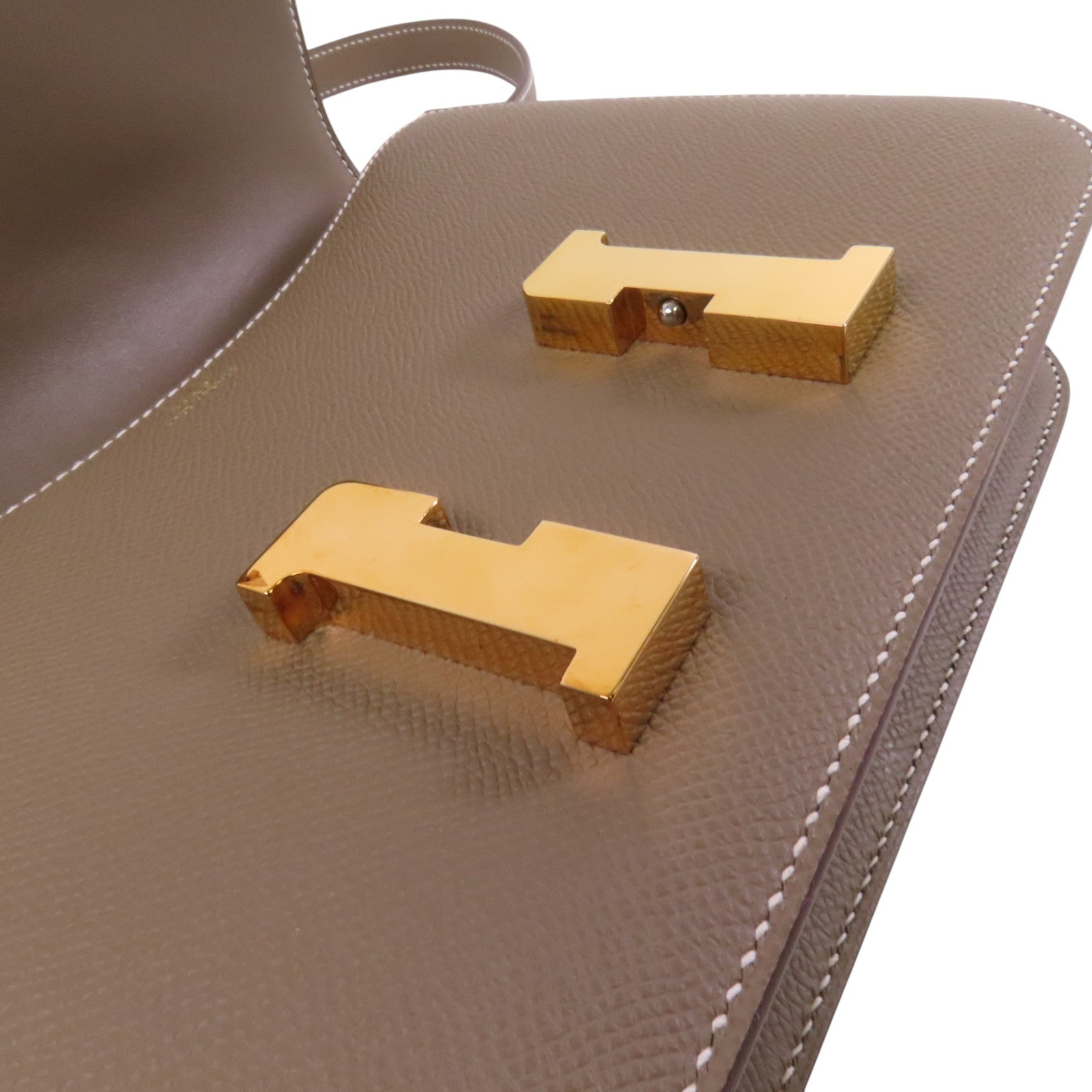 HERMES Epsom皮革Constance 24金扣肩背袋