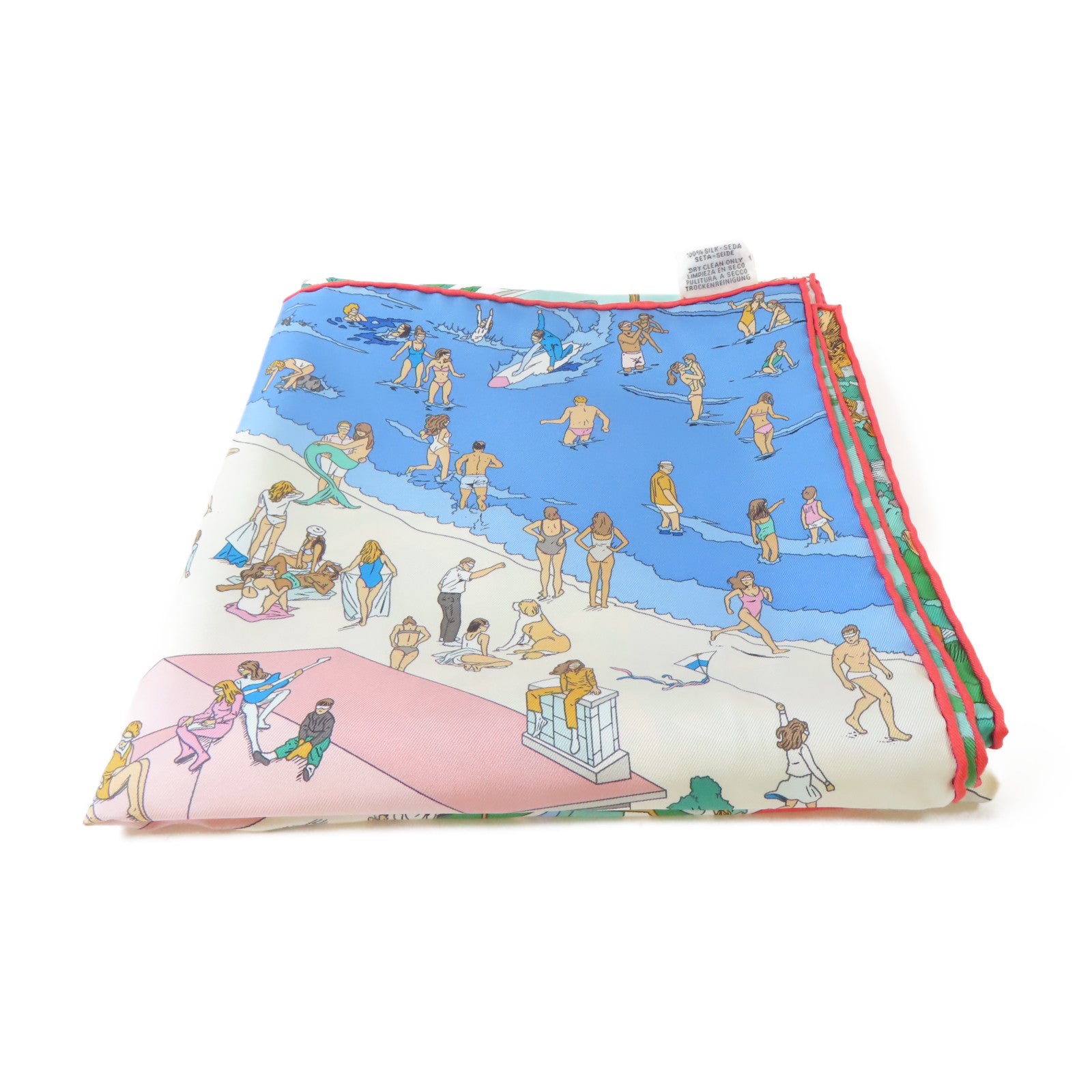 HERMES 絲質Dossard Scarf絲巾彩色