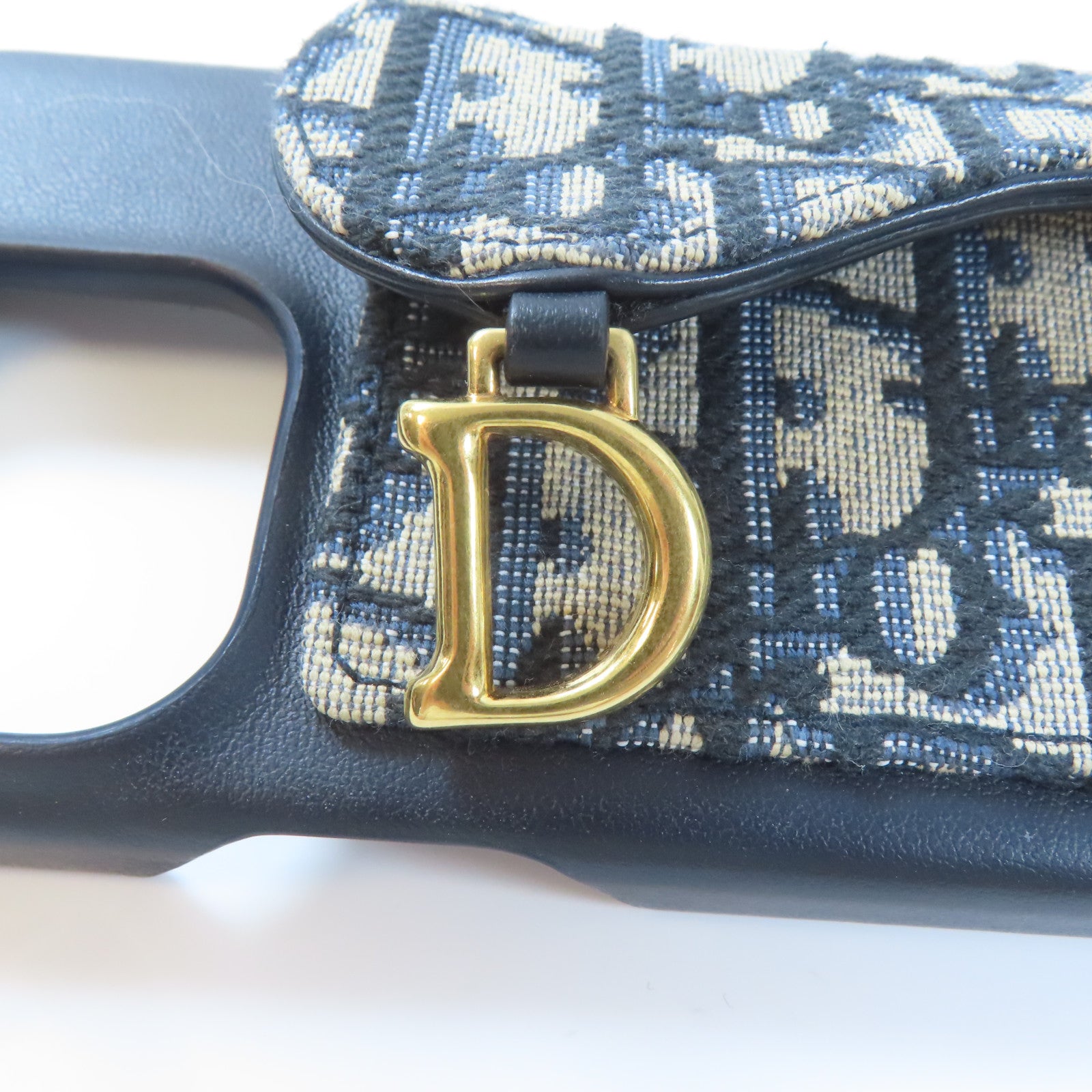 Dior 【激減優惠】帆布/牛皮皮革Phone Case金扣手機袋藍色/黑色 15 pro