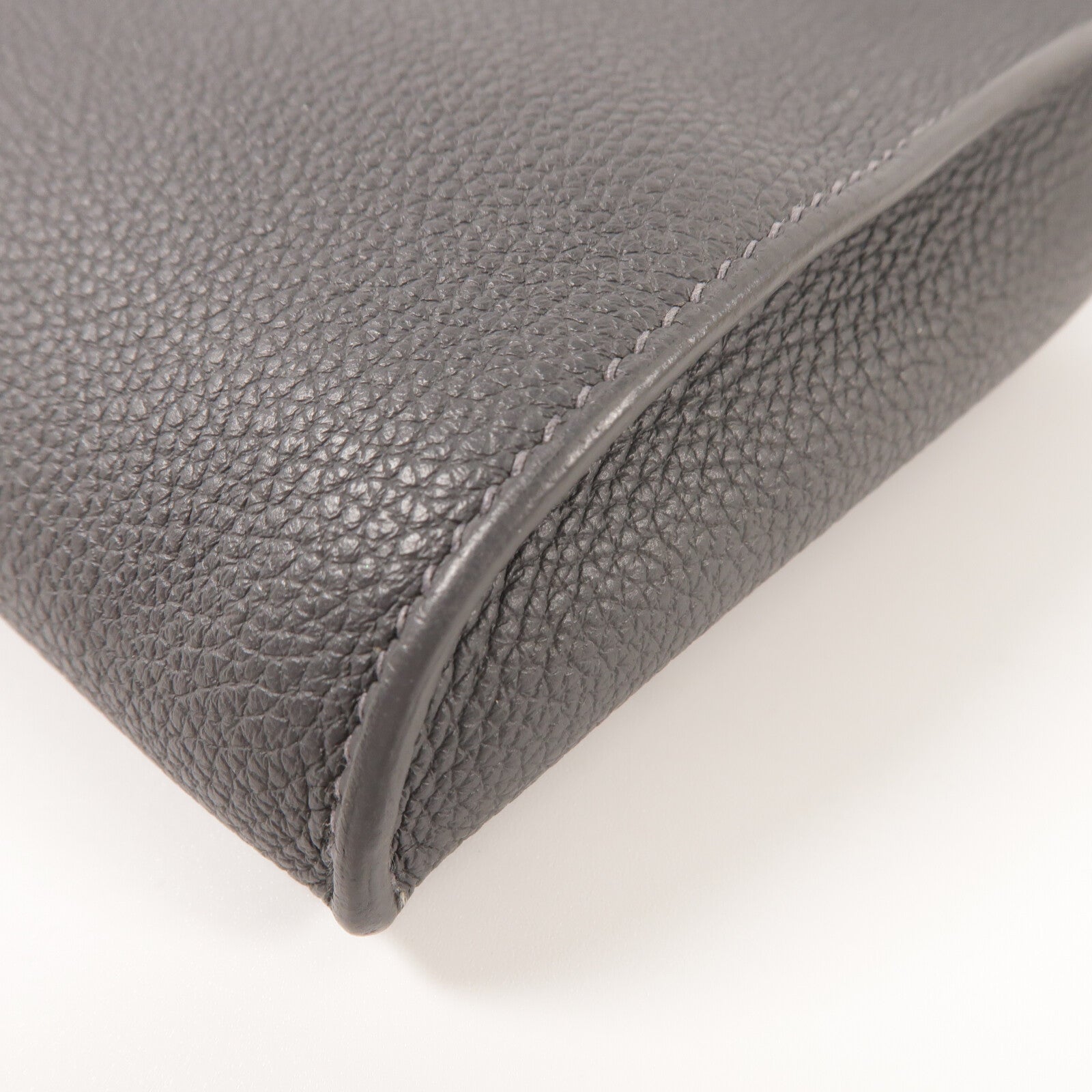HERMES Togo皮革Videpoches肩背袋Gris Misty