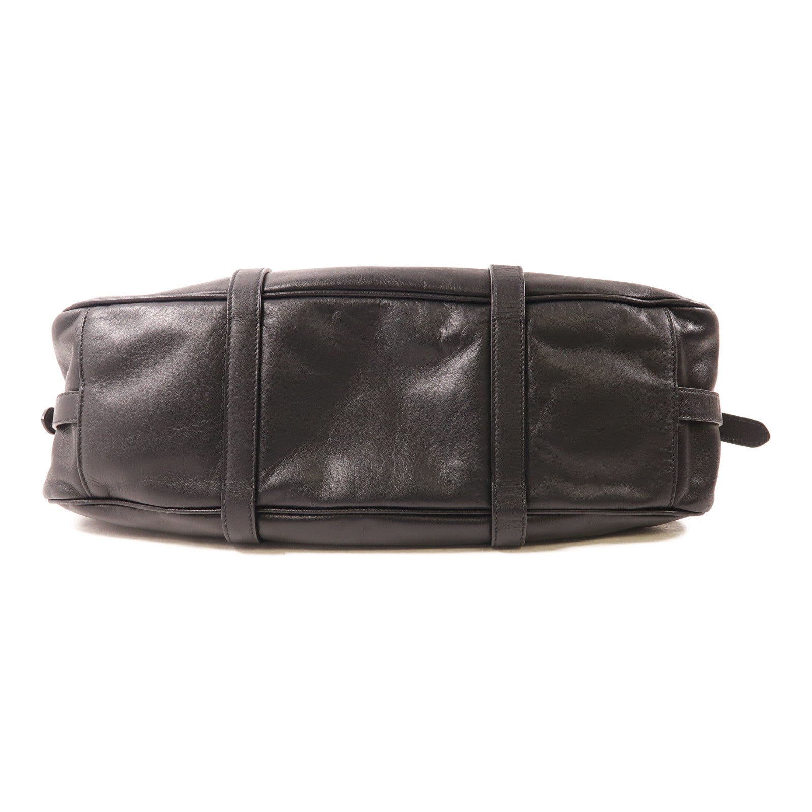 PRADA 牛皮皮革2 Way Shoulder金扣手挽肩背兩用袋黑色