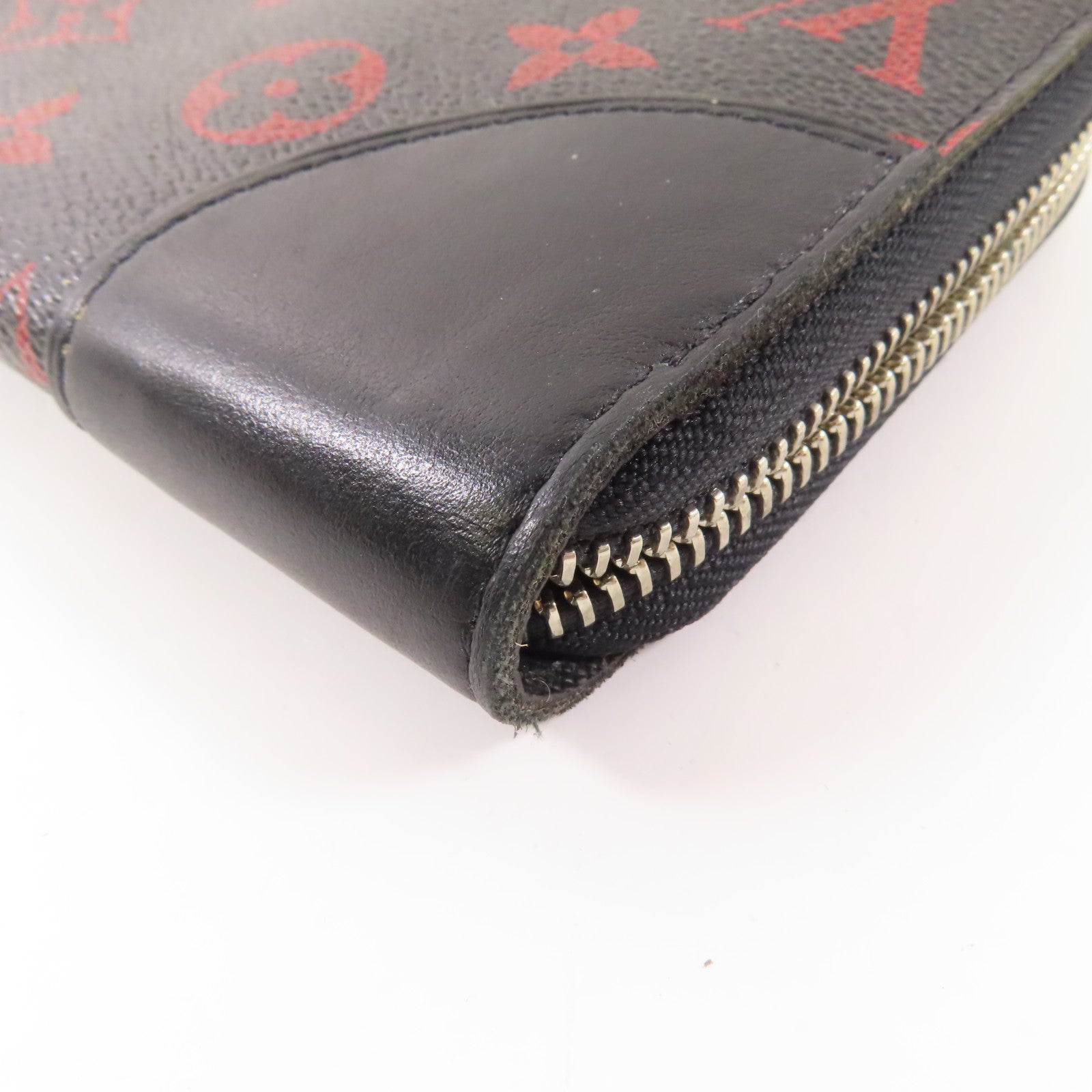 LOUIS VUITTON Monogram Anfra Rouge Zipper Long Wallet銀扣長錢包