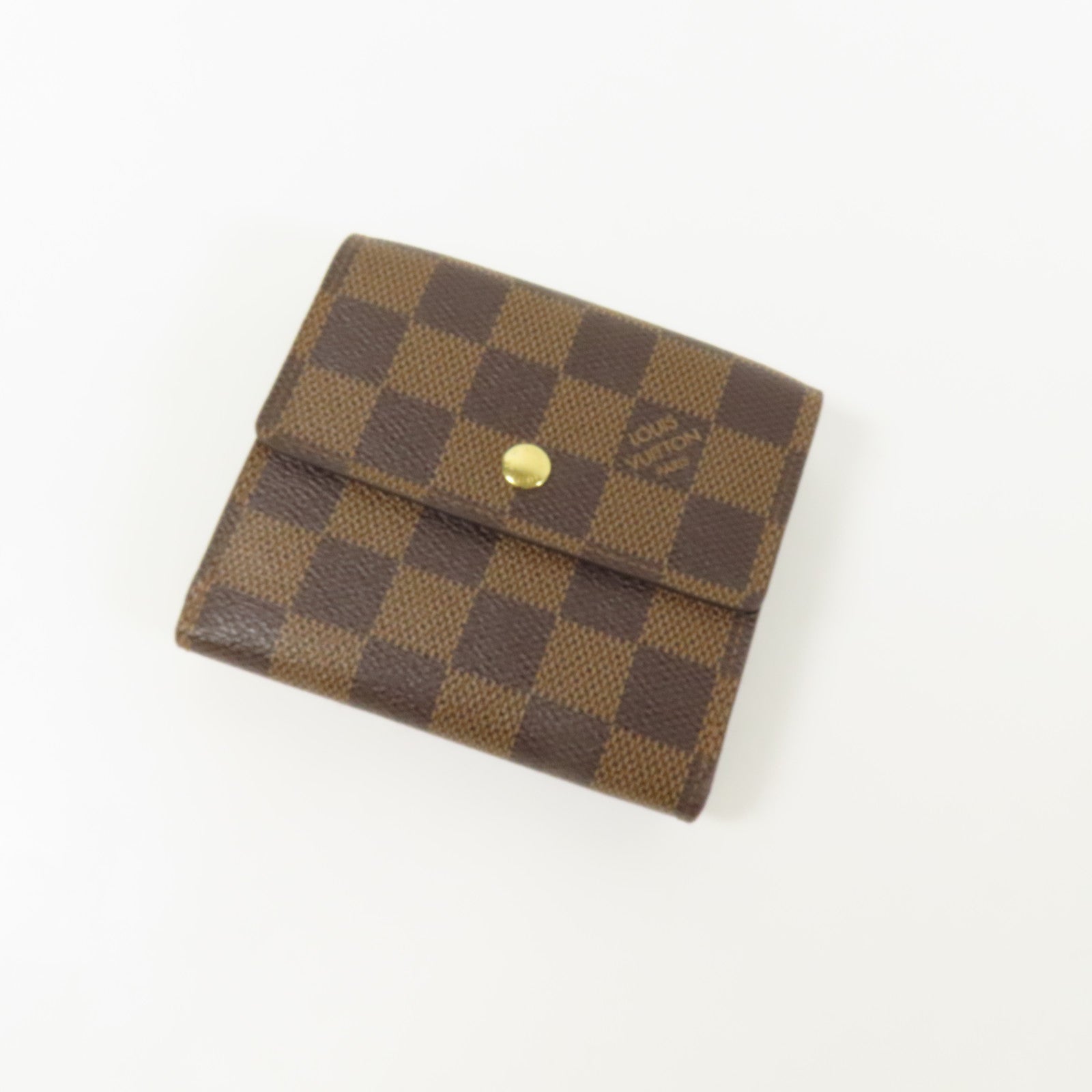 LOUIS VUITTON Damier Portefeuille Elise Wallet金扣錢包