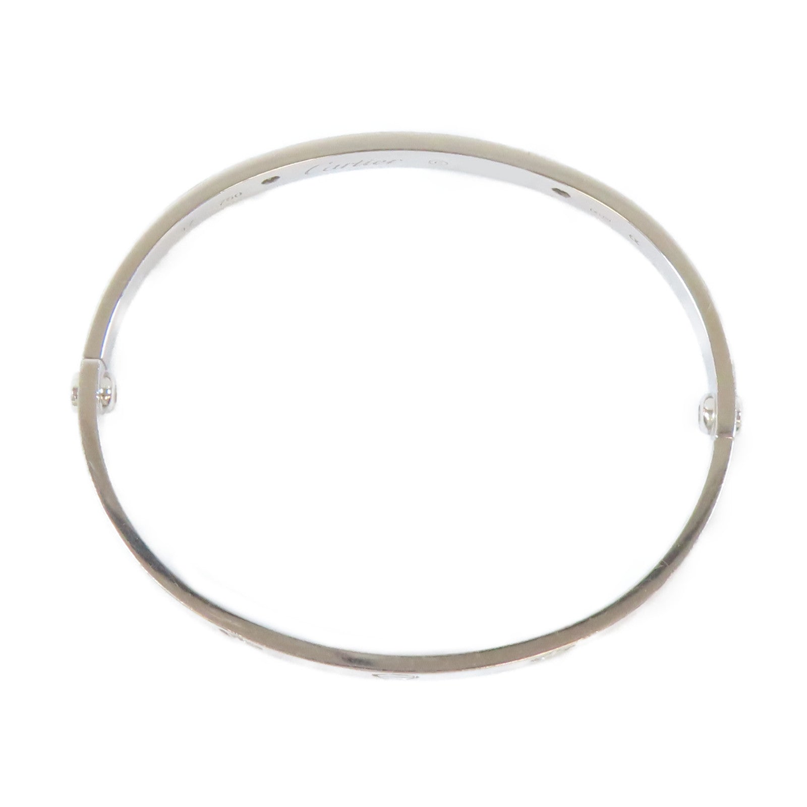 CARTIER 18K白金Love Bracelet手鐲
