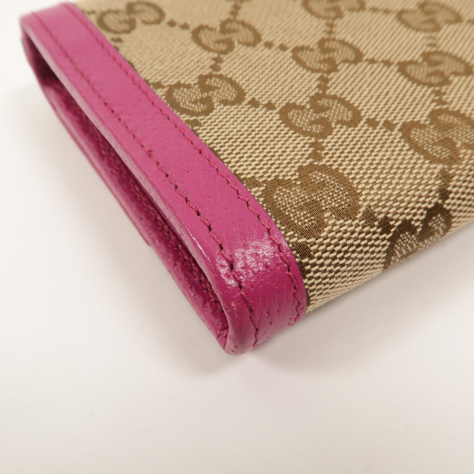 GUCCI 帆布/牛皮皮革Long Wallet長錢包