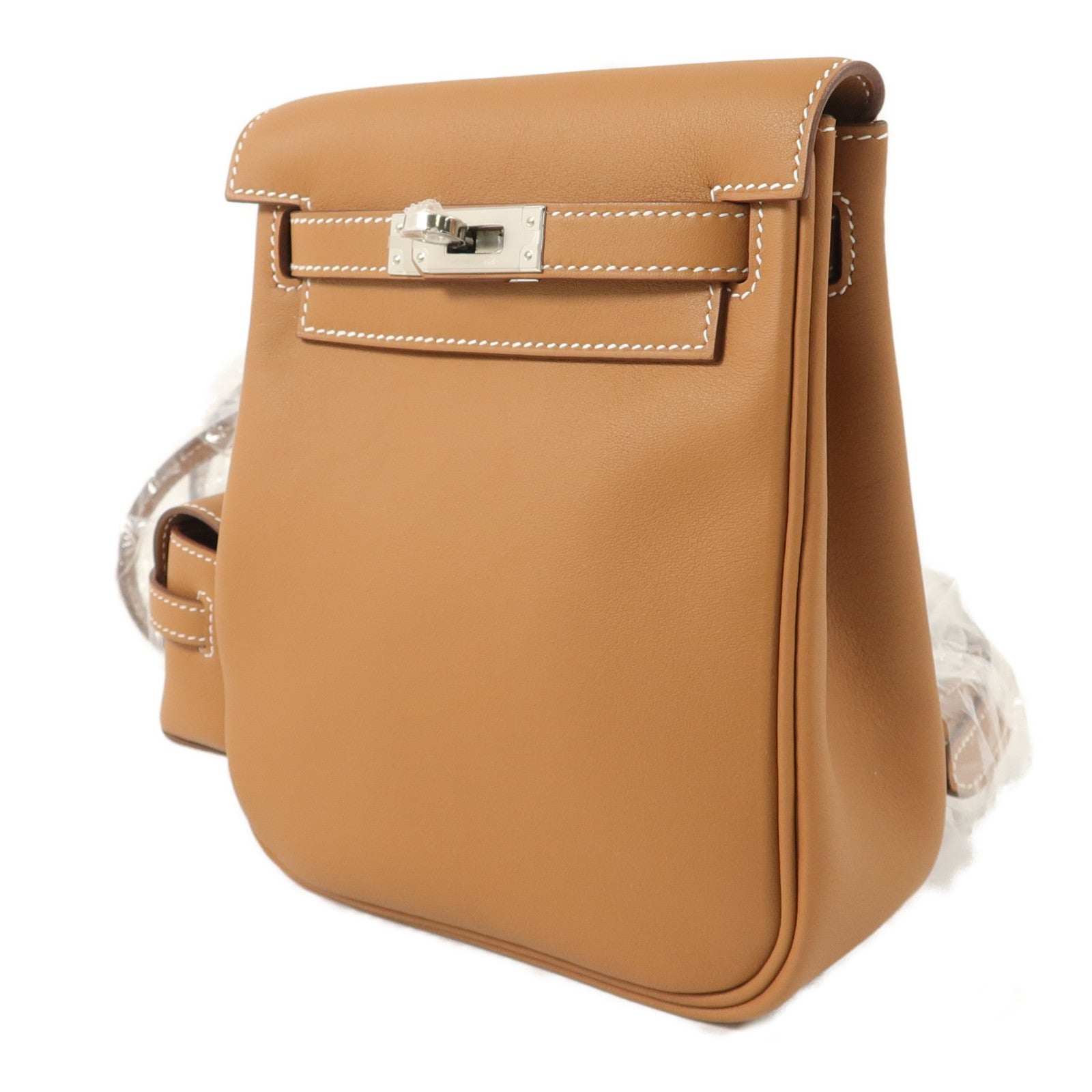 HERMES Swift皮革Kelly Jump背包Gold