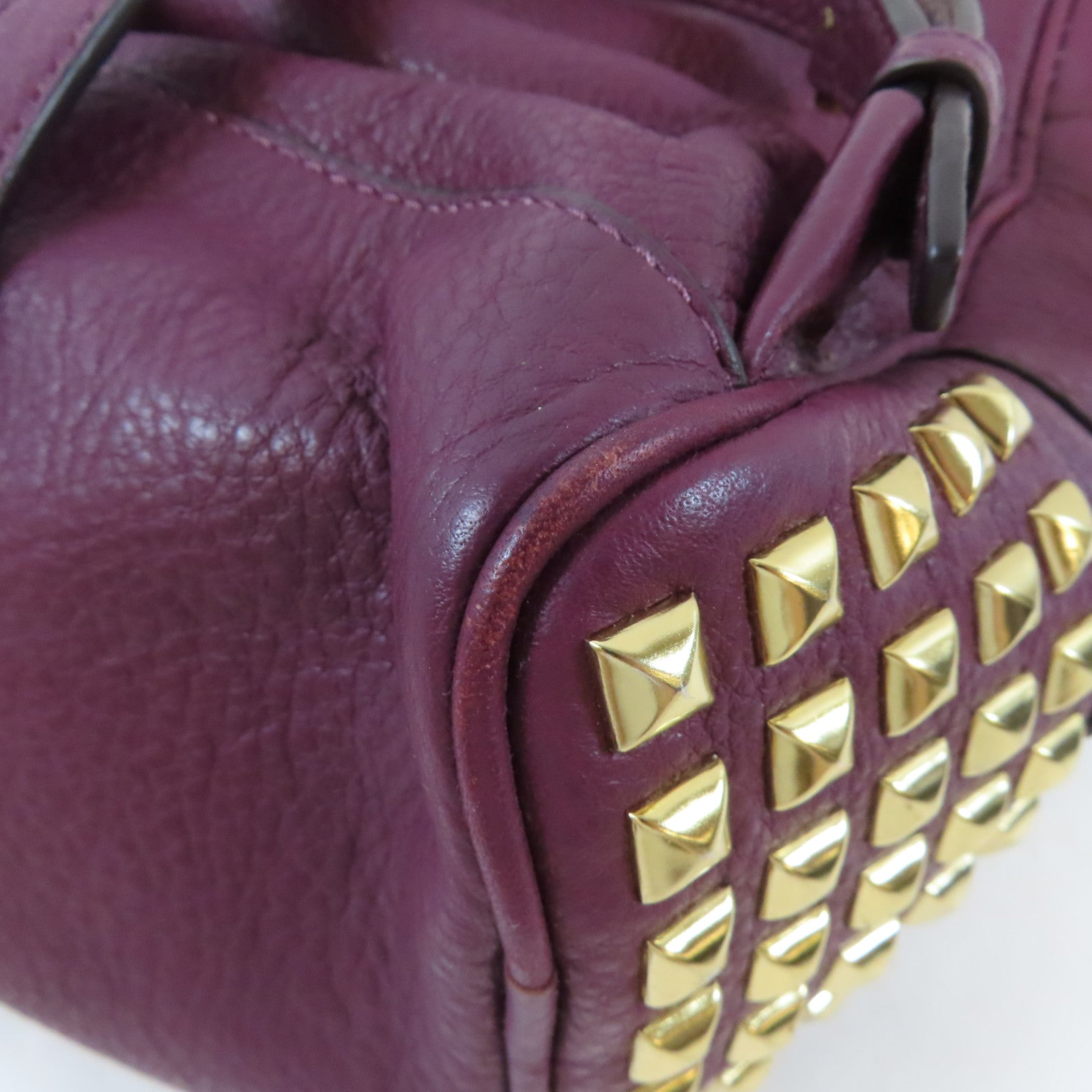 Michael Kors 【激減優惠】牛皮皮革Backpack金扣背包紫色