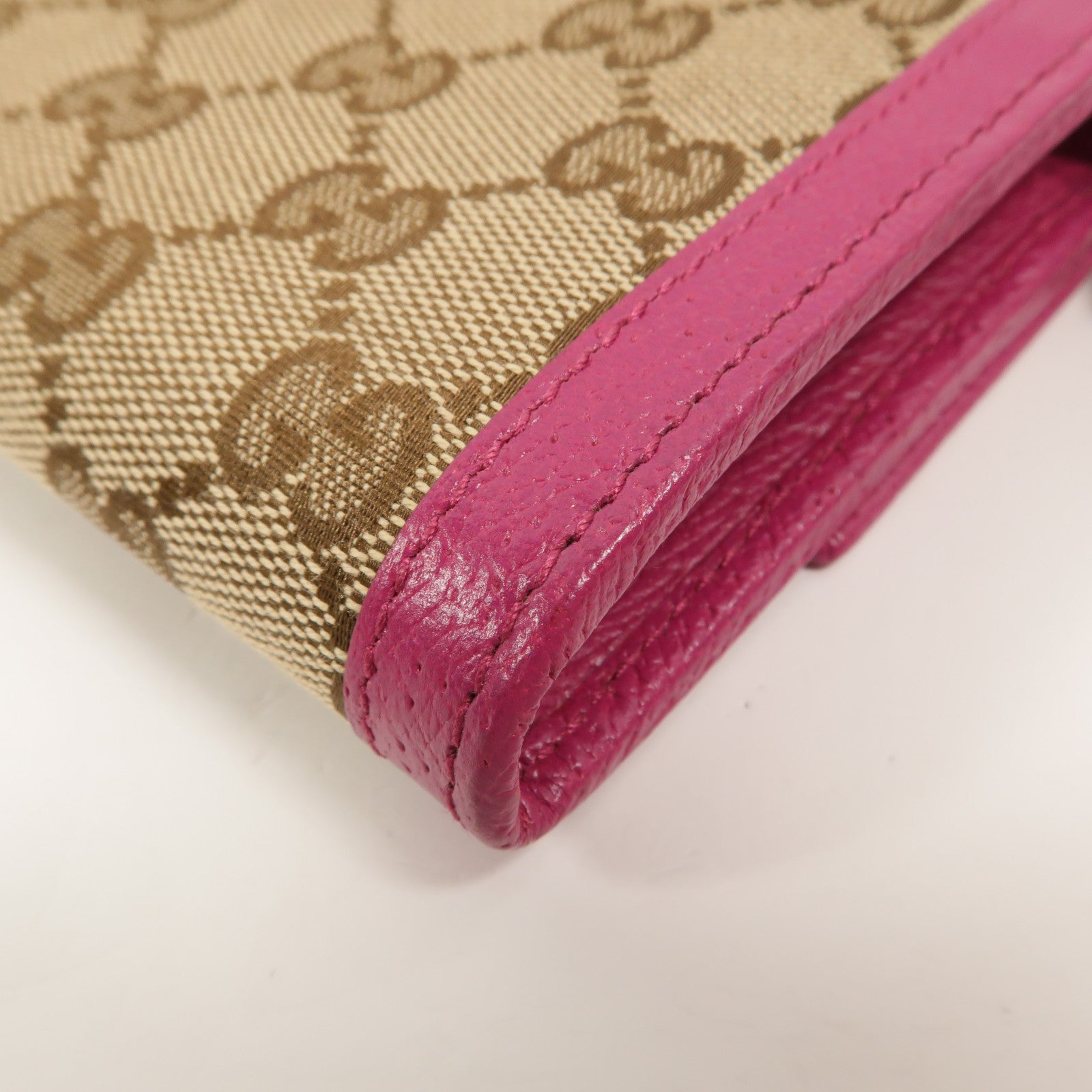 GUCCI 帆布/牛皮皮革Long Wallet長錢包