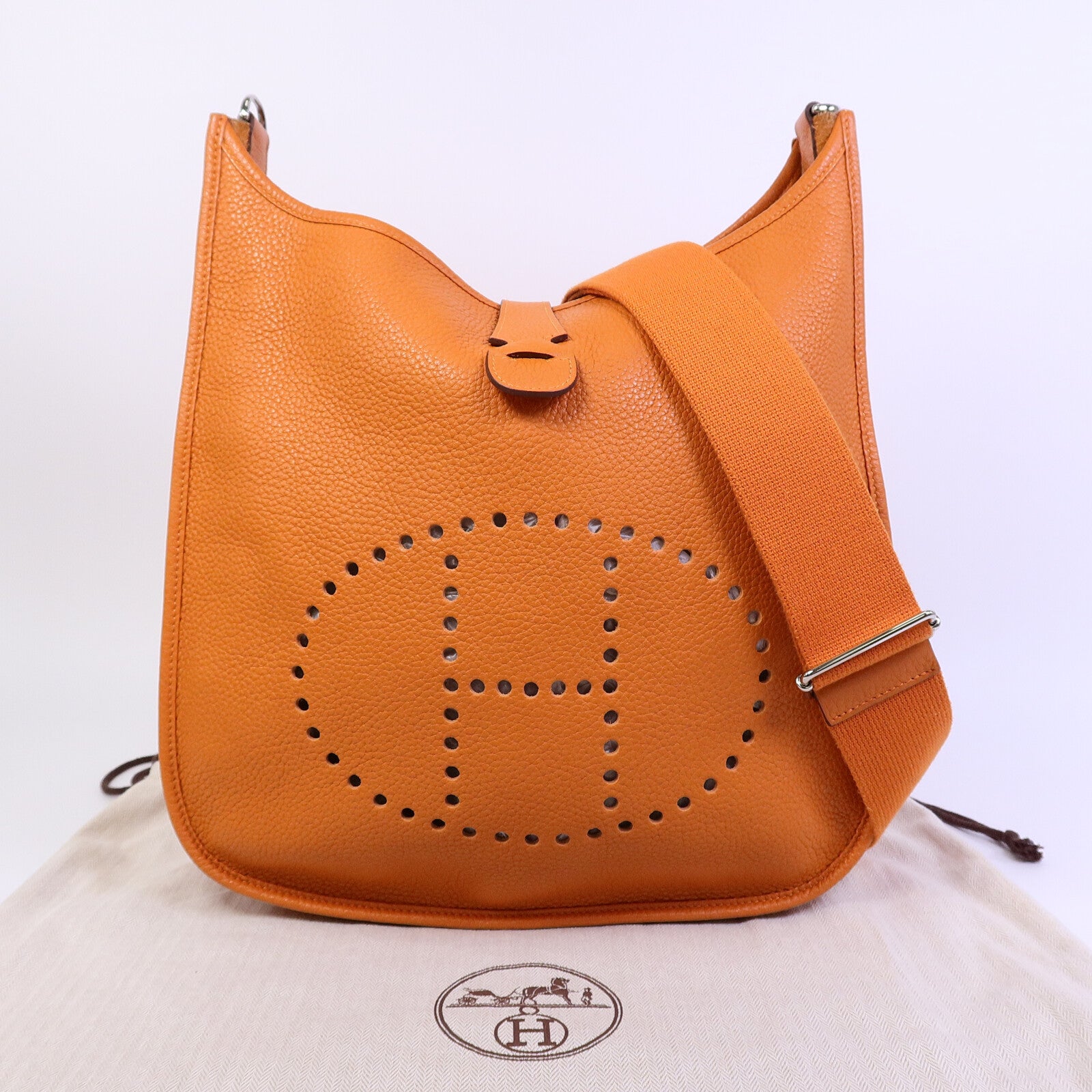 HERMES Clemence皮革Evelyne PM肩背袋
