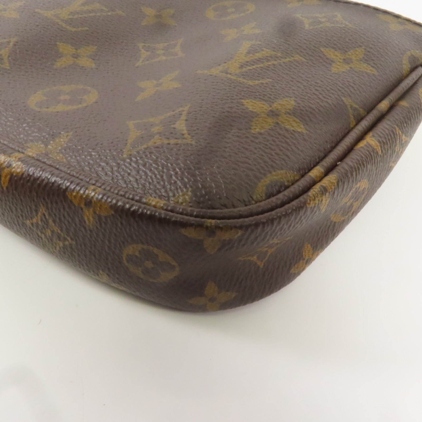 LOUIS VUITTON Monogram Multi Pochette Accessoires金扣肩背袋棕色