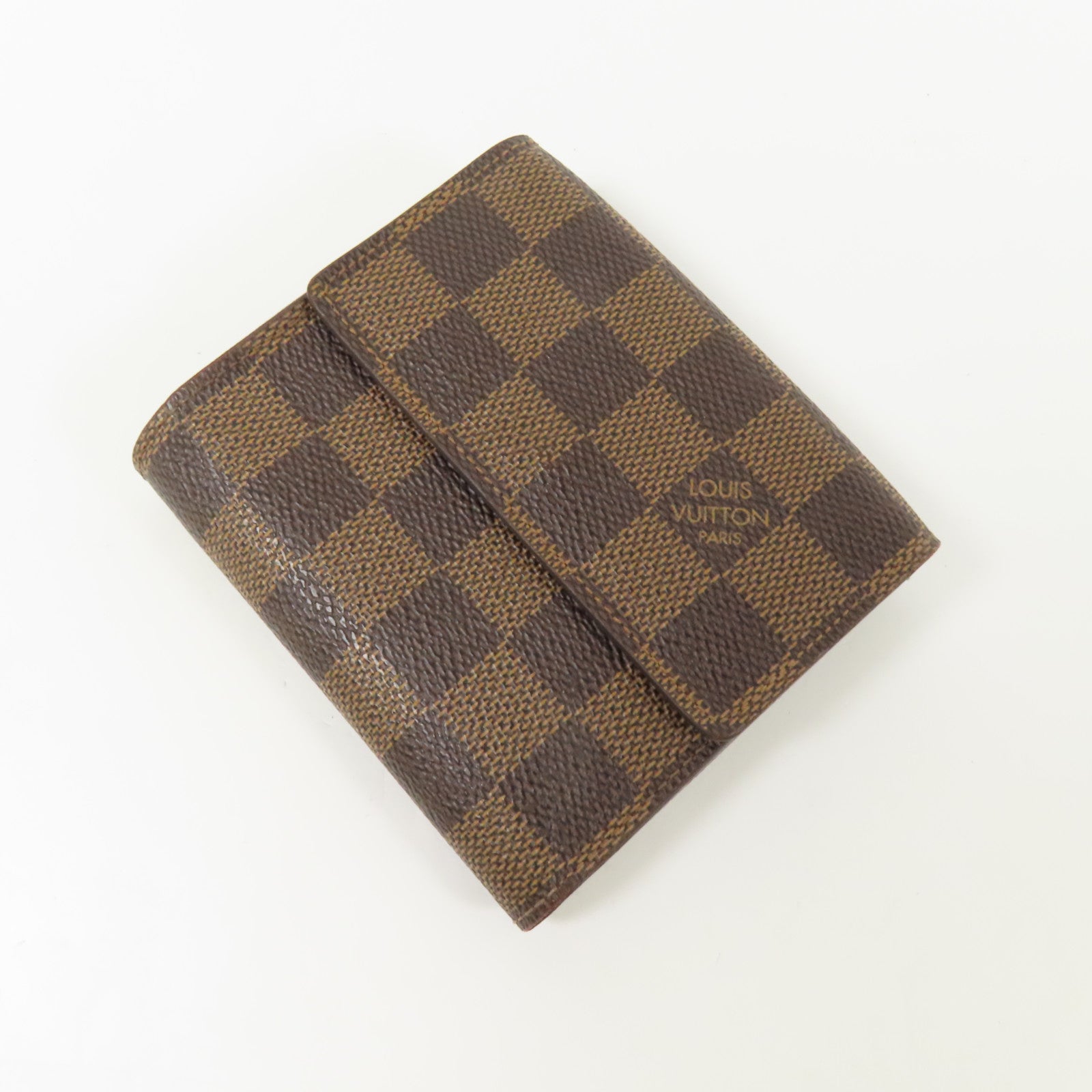 LOUIS VUITTON Damier Portefeuille Elise Wallet金扣錢包