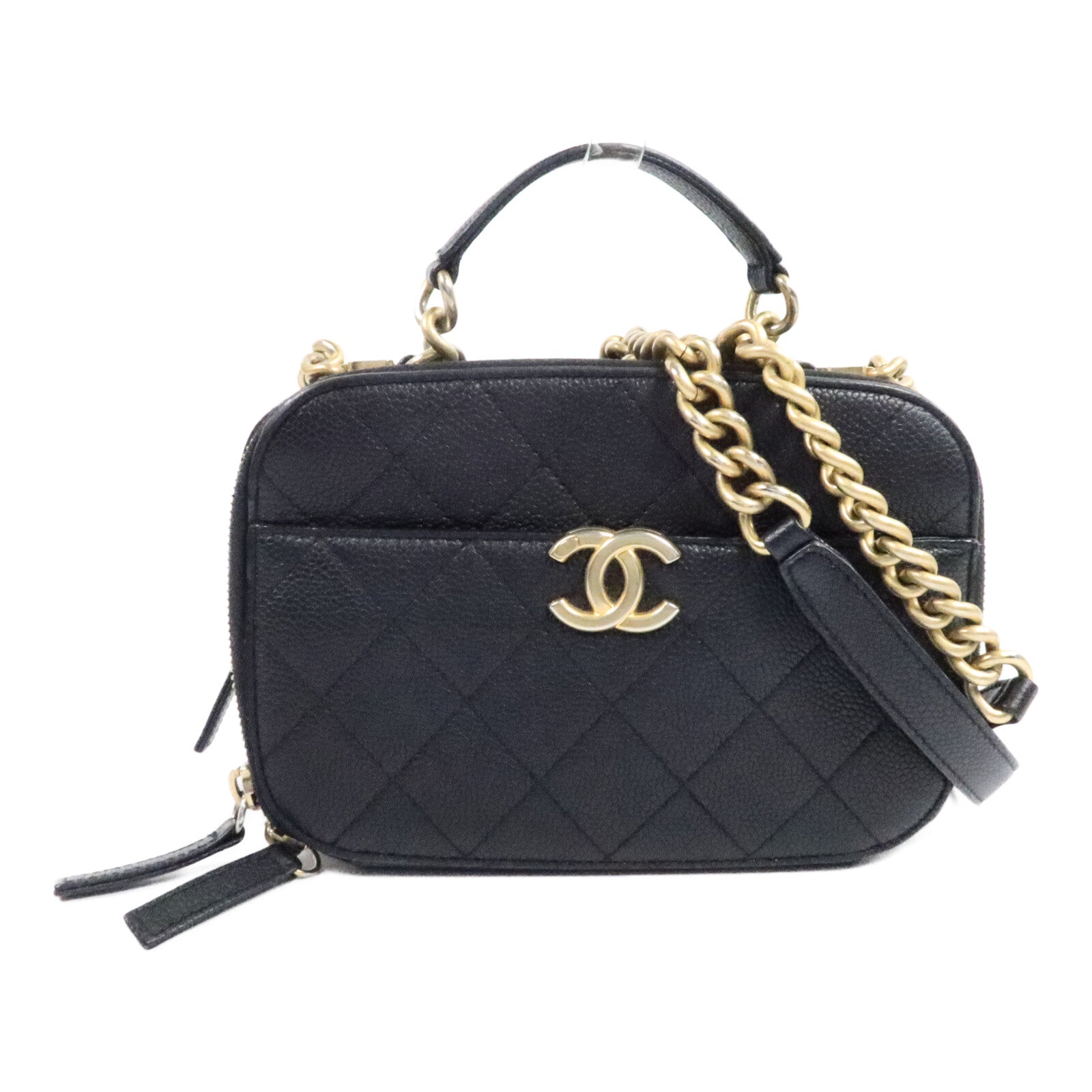 CHANEL 牛皮皮革Camera Bag鏈帶肩背袋