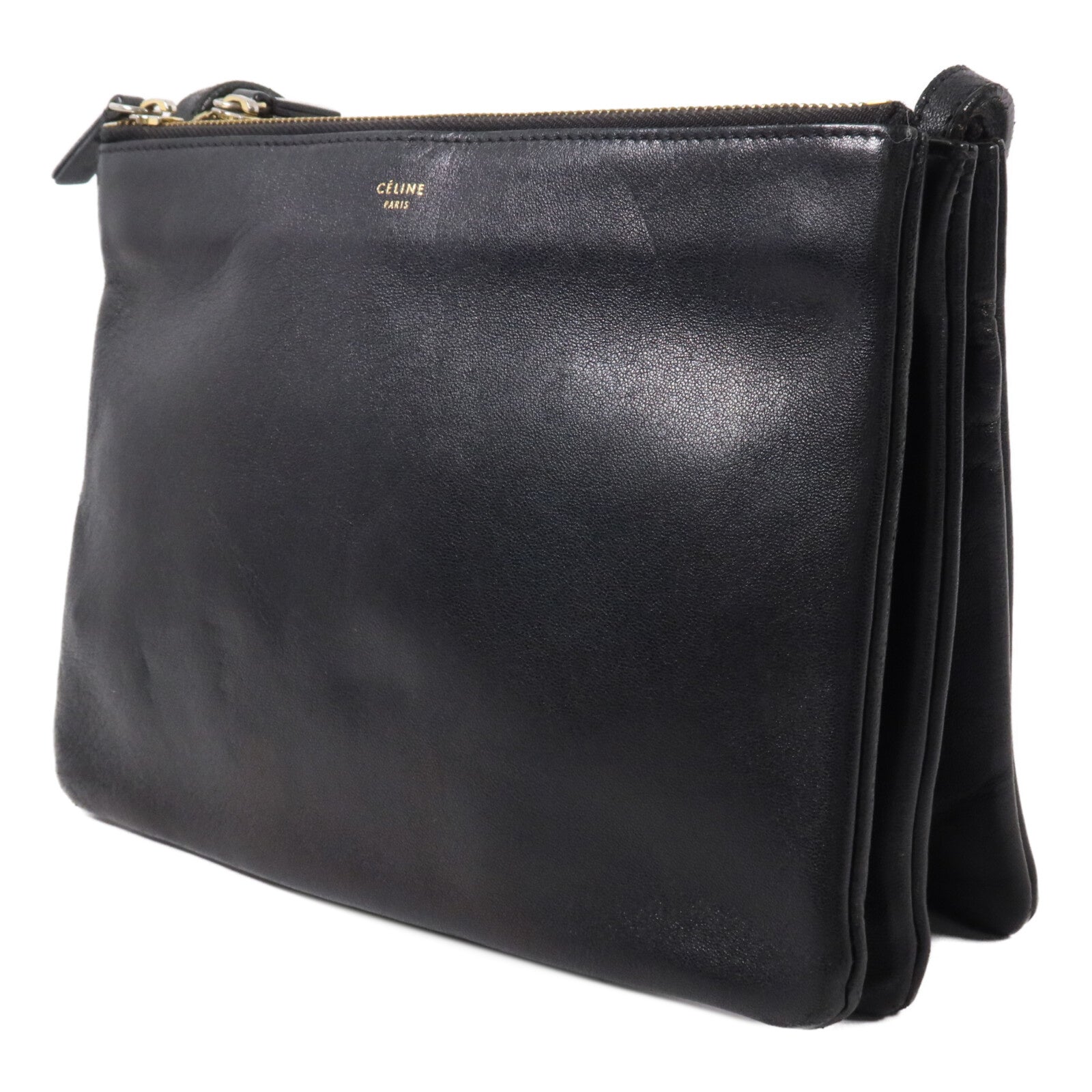 CELINE 羊皮皮革Trio Bag肩背袋