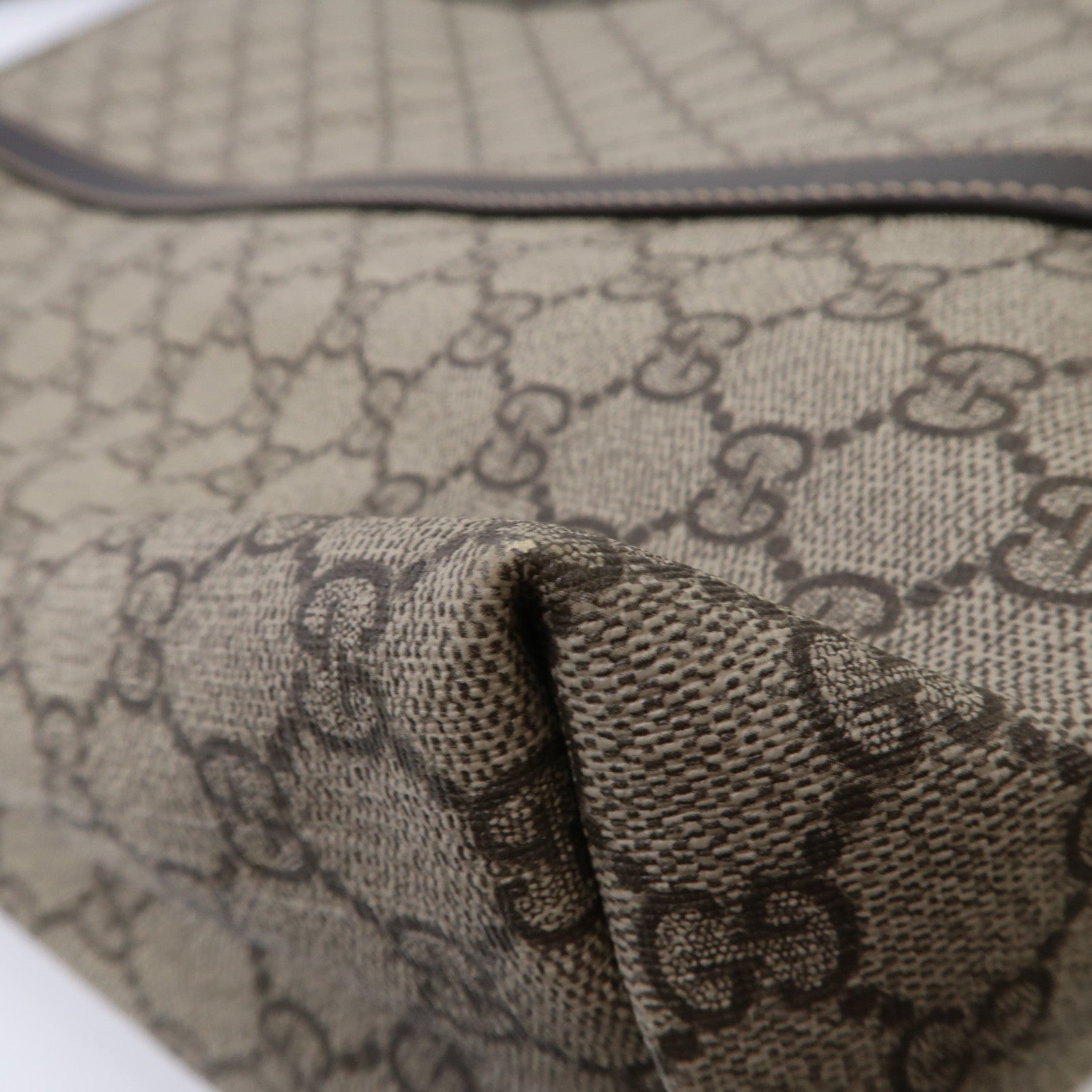 GUCCI 塗層帆布Tote Bag金扣手挽袋啡色