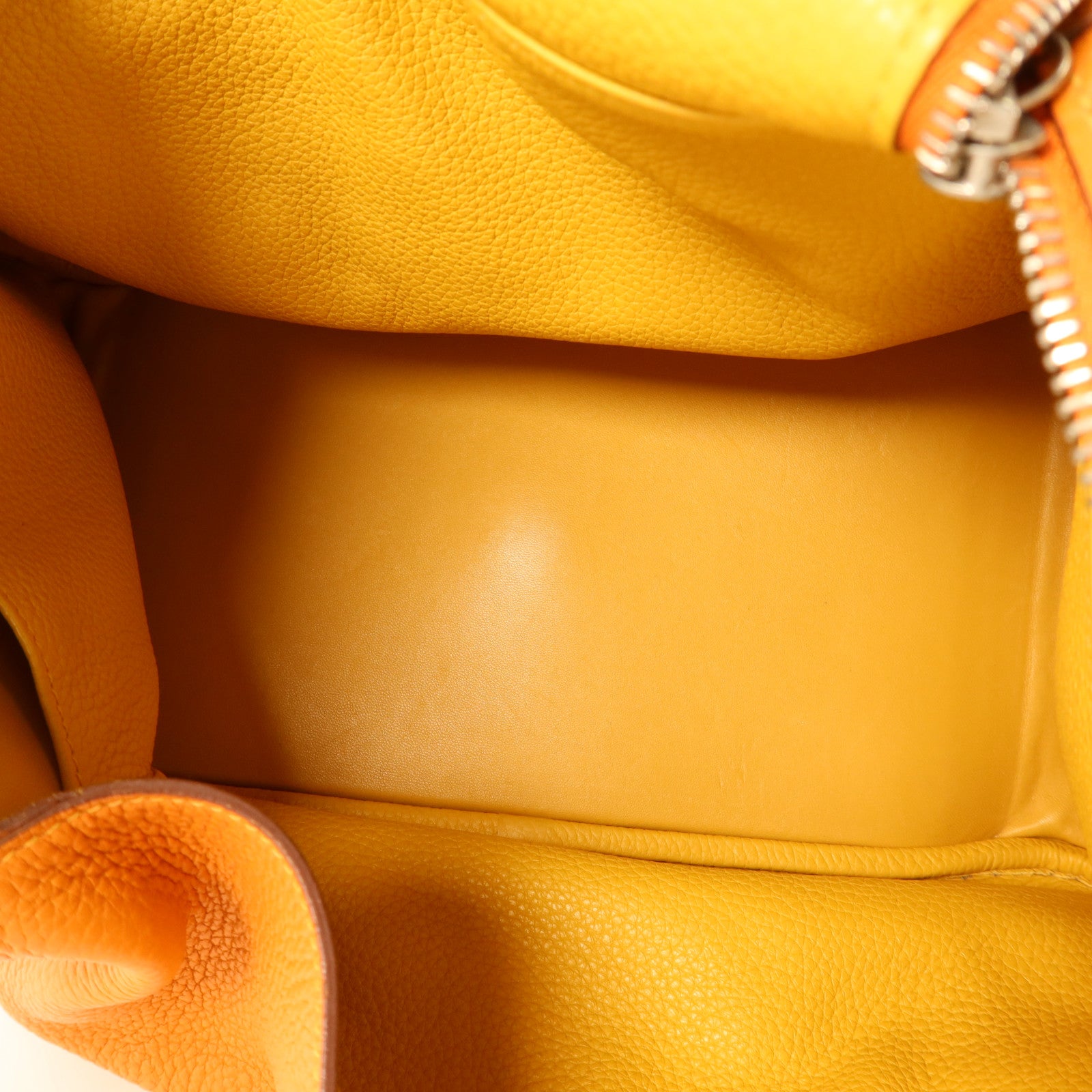HERMES Clemence皮革Lindy 34手挽肩背兩用袋Orange/Jaune Ambre