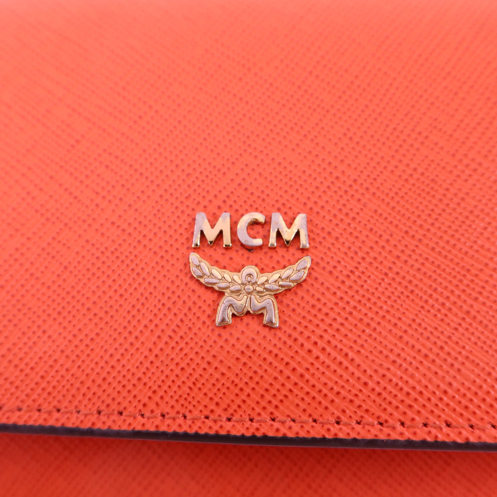 MCM 牛皮皮革Long Wallet金扣長錢包