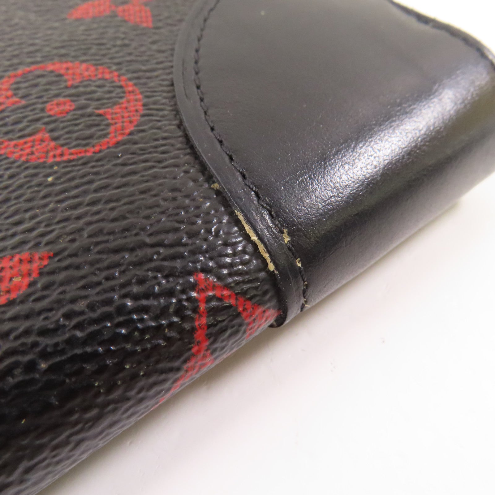 LOUIS VUITTON Monogram Anfra Rouge Zipper Long Wallet銀扣長錢包