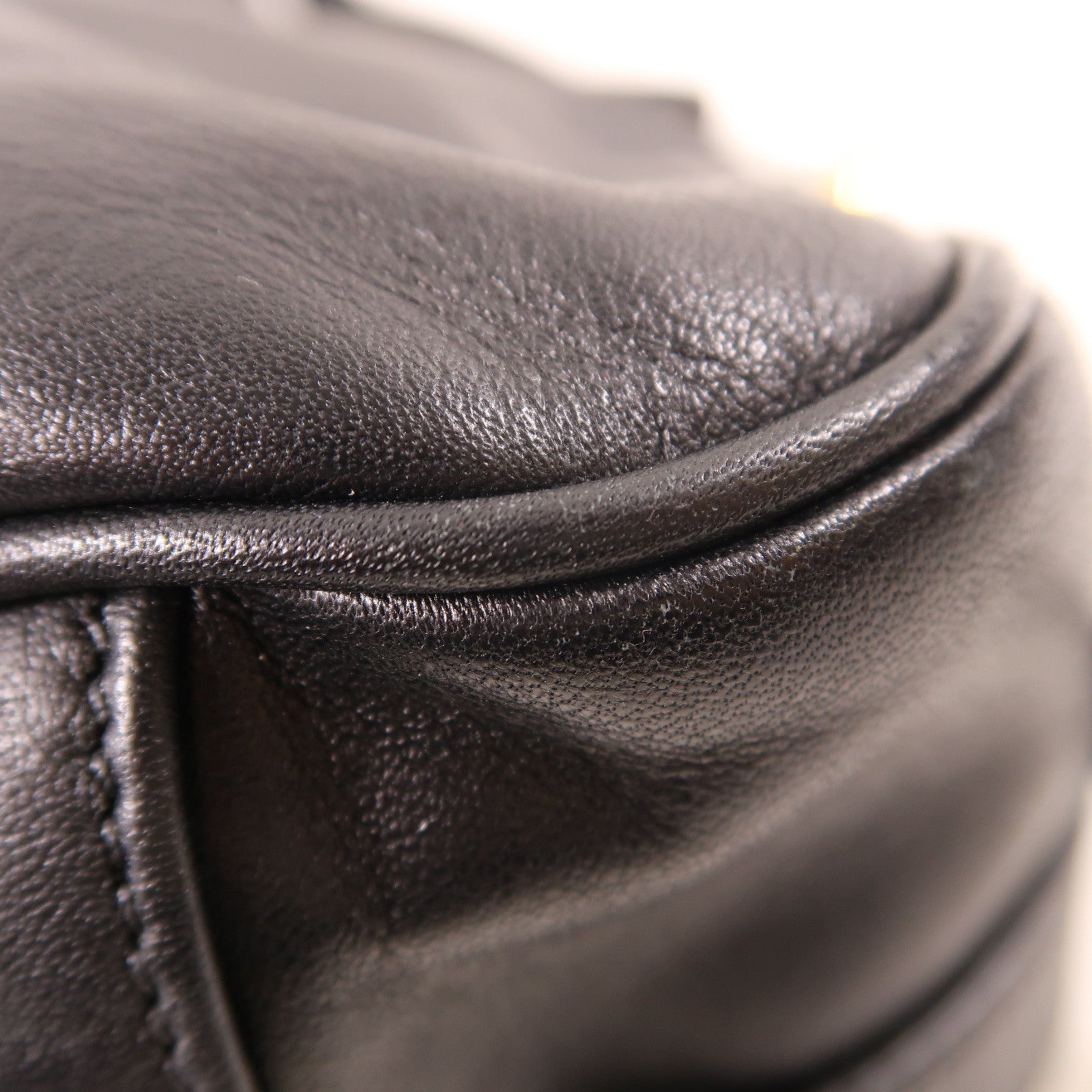 PRADA 牛皮皮革2 Way Shoulder金扣手挽肩背兩用袋黑色