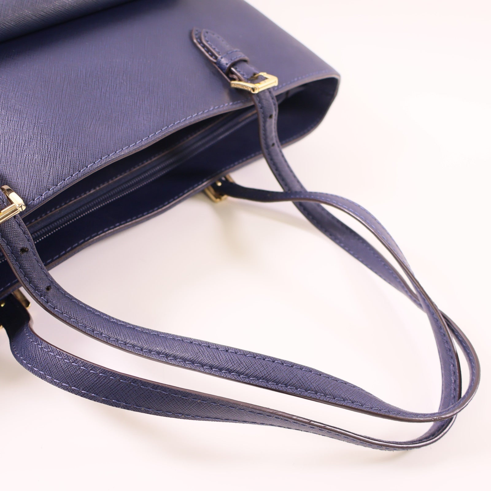 Michael Kors 牛皮皮革Shoulder Bag金扣肩背袋深藍色