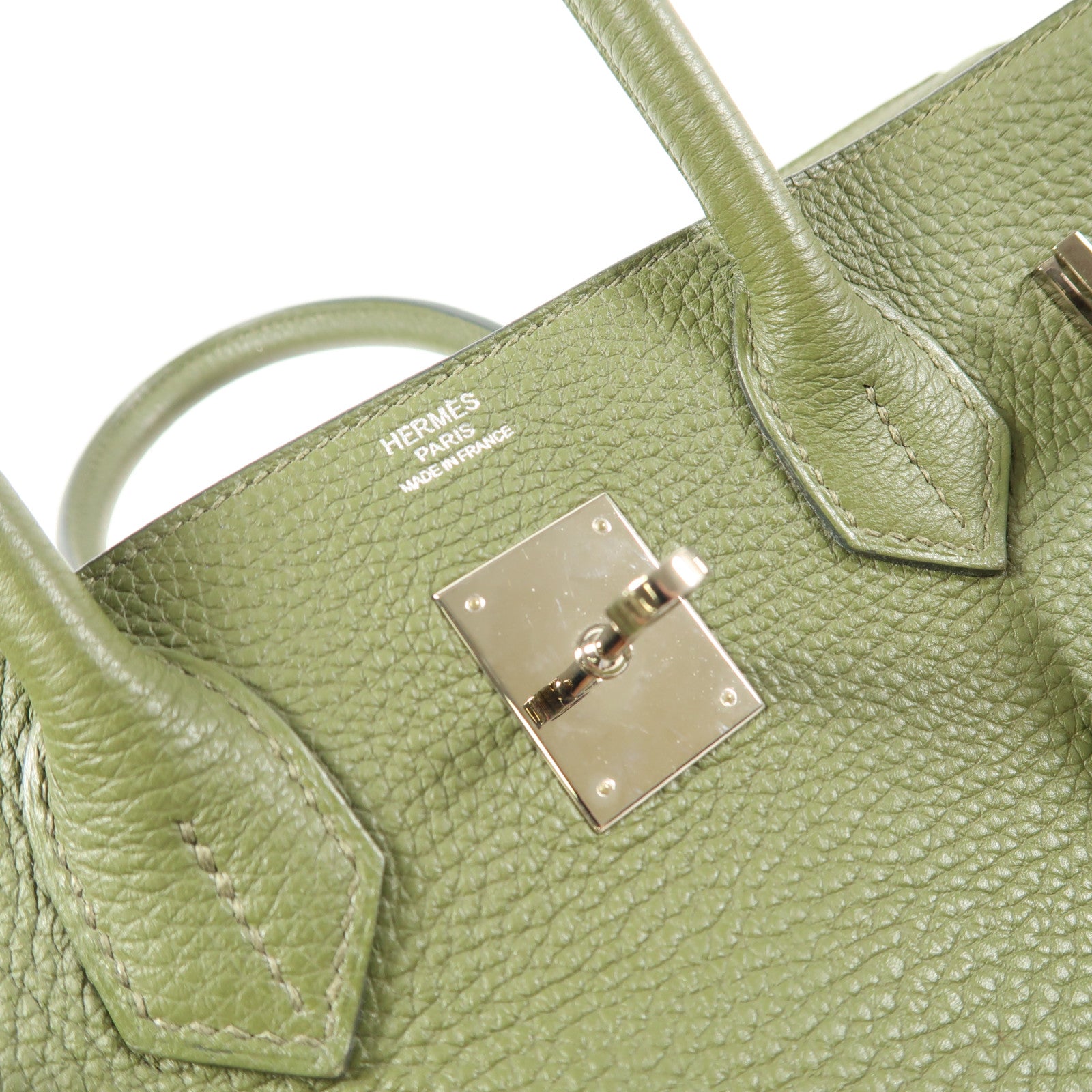 HERMES Togo皮革Birkin 30銀扣手挽袋Canopee