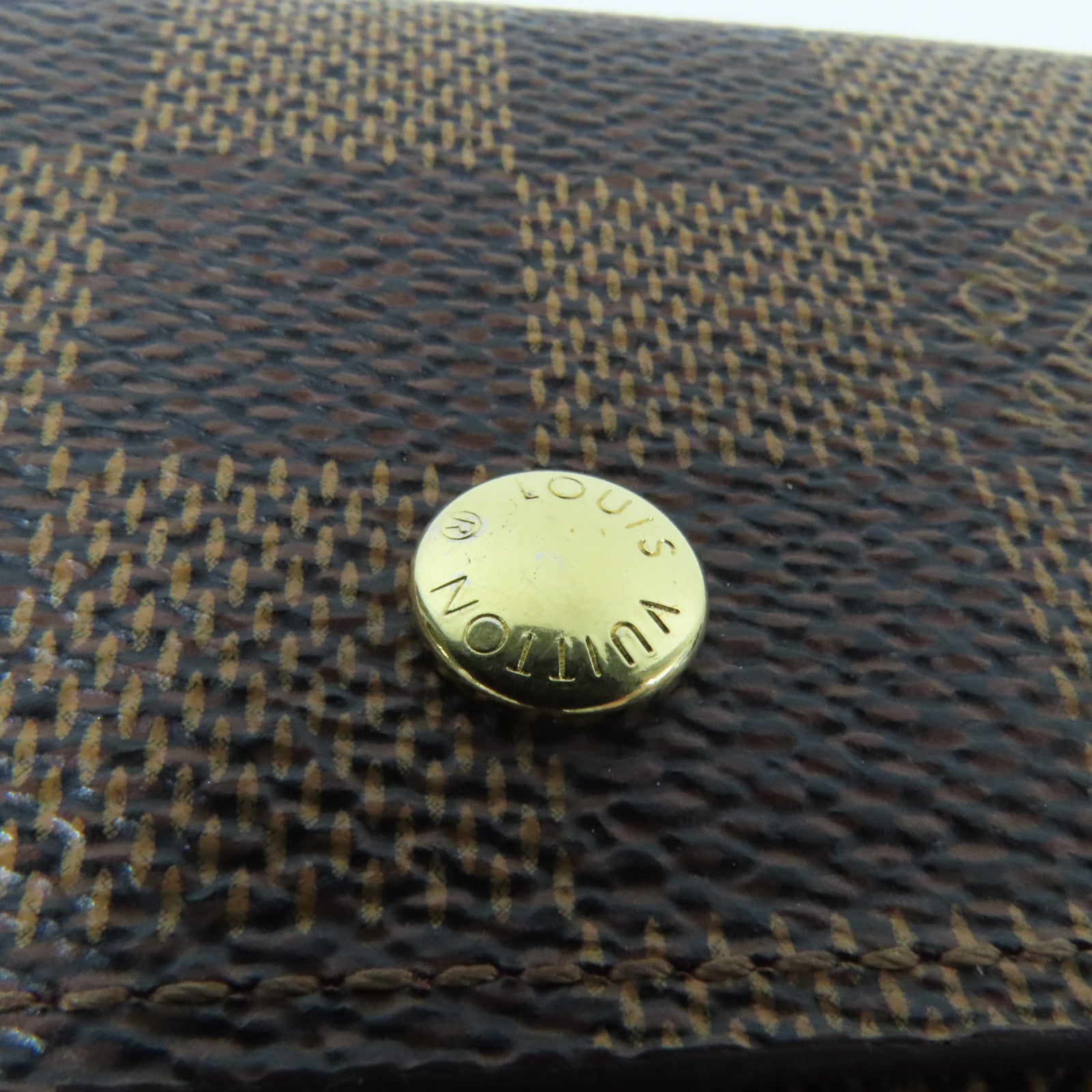 LOUIS VUITTON Damier Portefeuille Elise Wallet金扣錢包