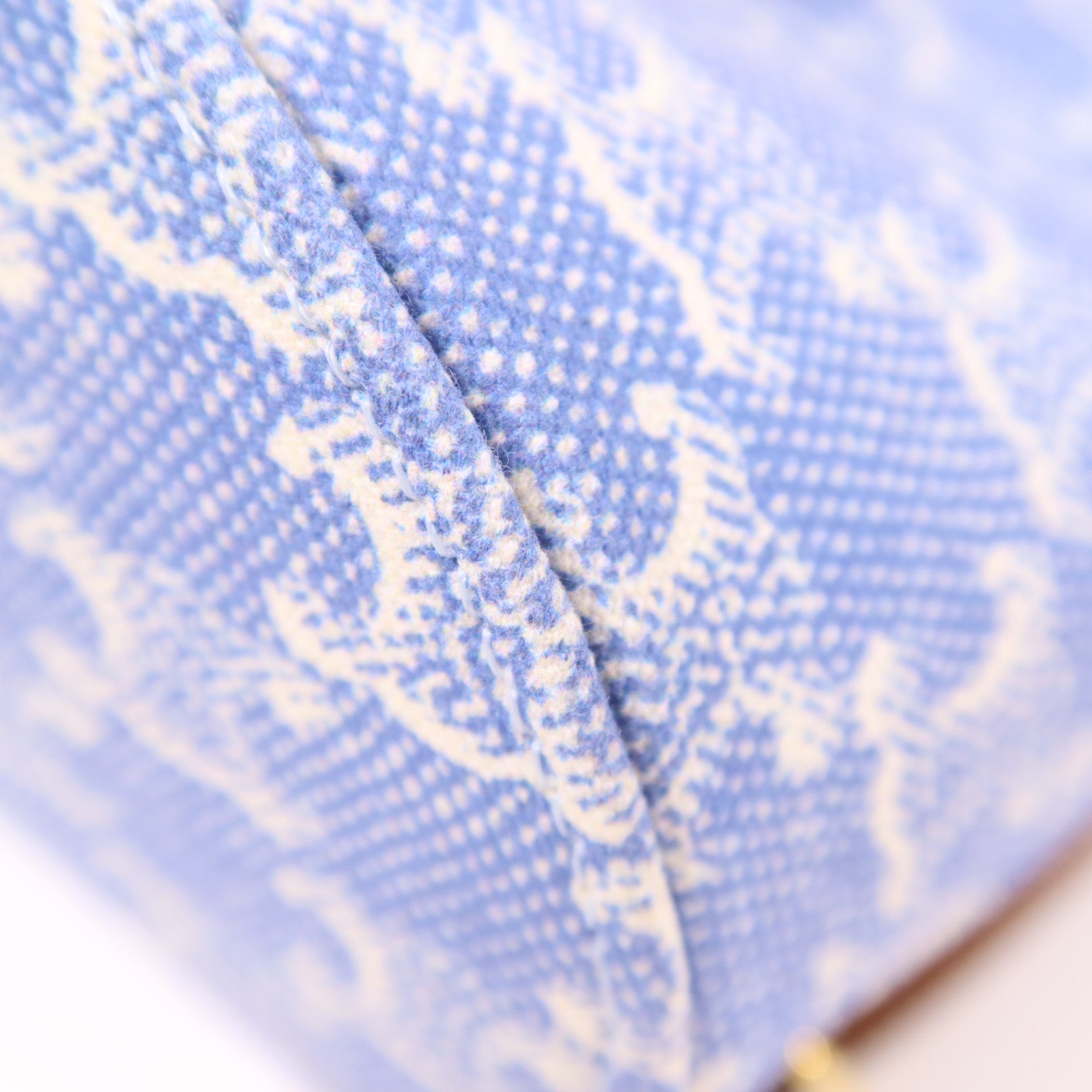 CELINE GHW Bonnie In Textile Backpack Canvas Blue/White/Brown