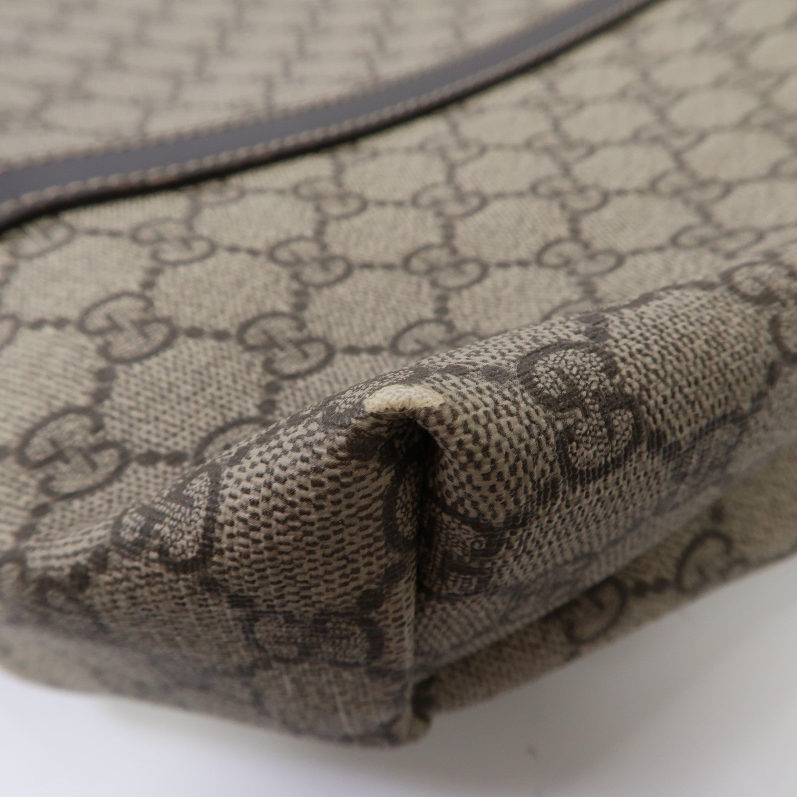 GUCCI 塗層帆布Tote Bag金扣手挽袋啡色