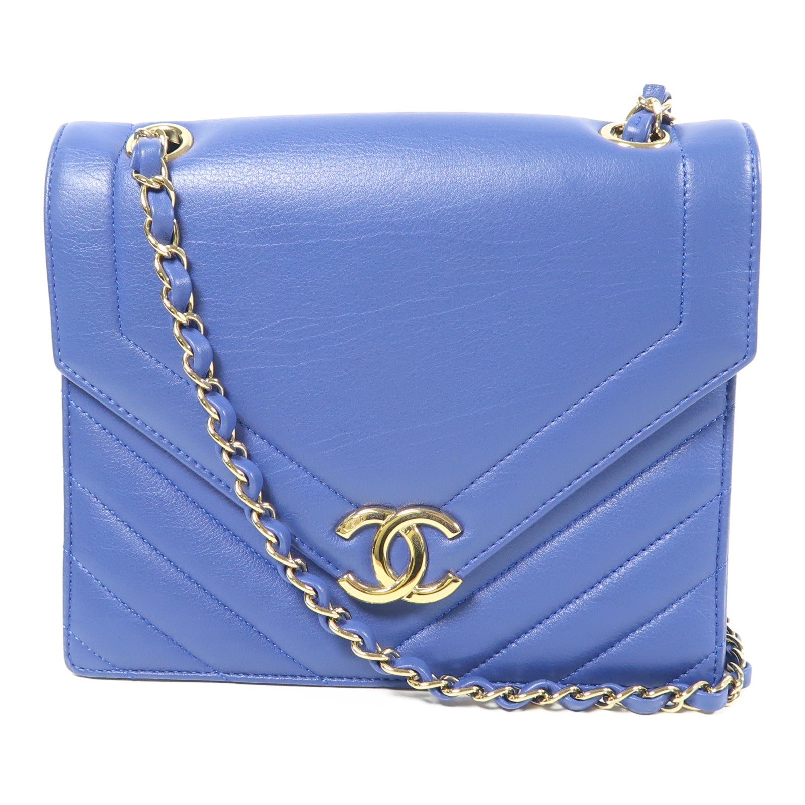 CHANEL 【激減優惠】羊皮皮革Chain Shoulder Bag金扣鏈帶肩背袋