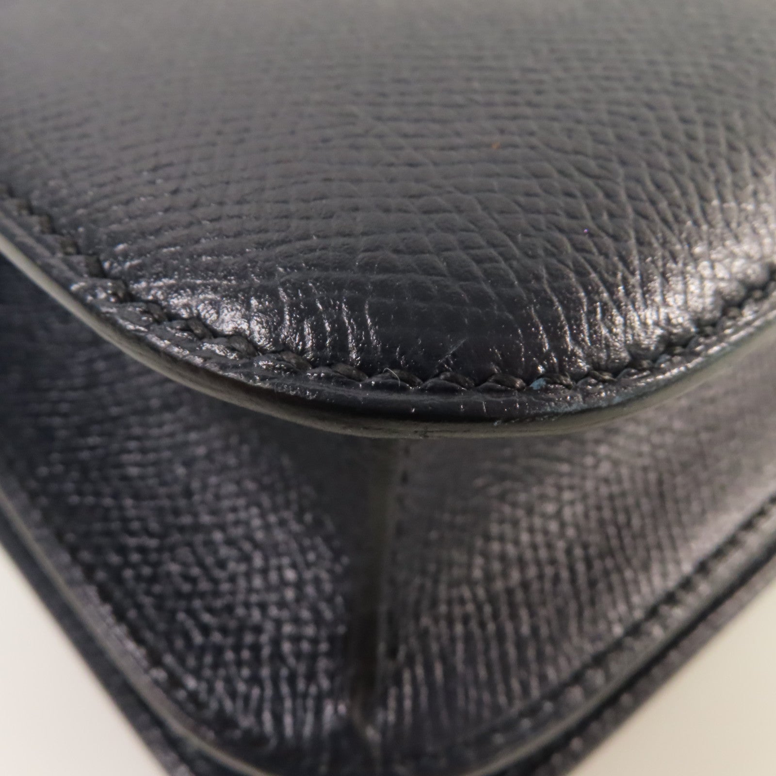 HERMES 【激減優惠】Epsom皮革Constance 24 Shoulder Bag銀扣肩背袋Blue Indigo/靛藍色