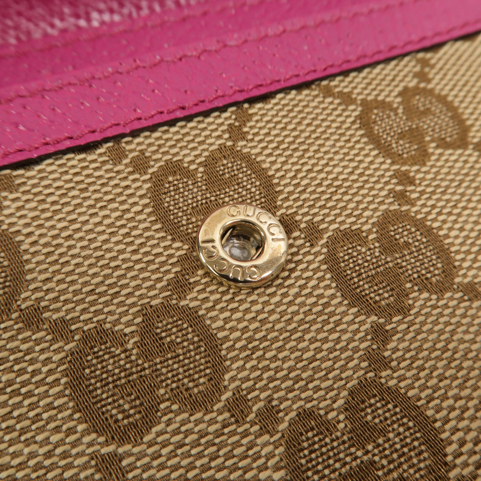 GUCCI 帆布/牛皮皮革Long Wallet長錢包