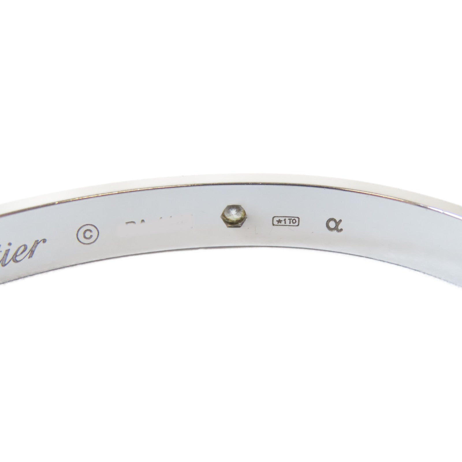 CARTIER 18K白金Love Bracelet手鐲