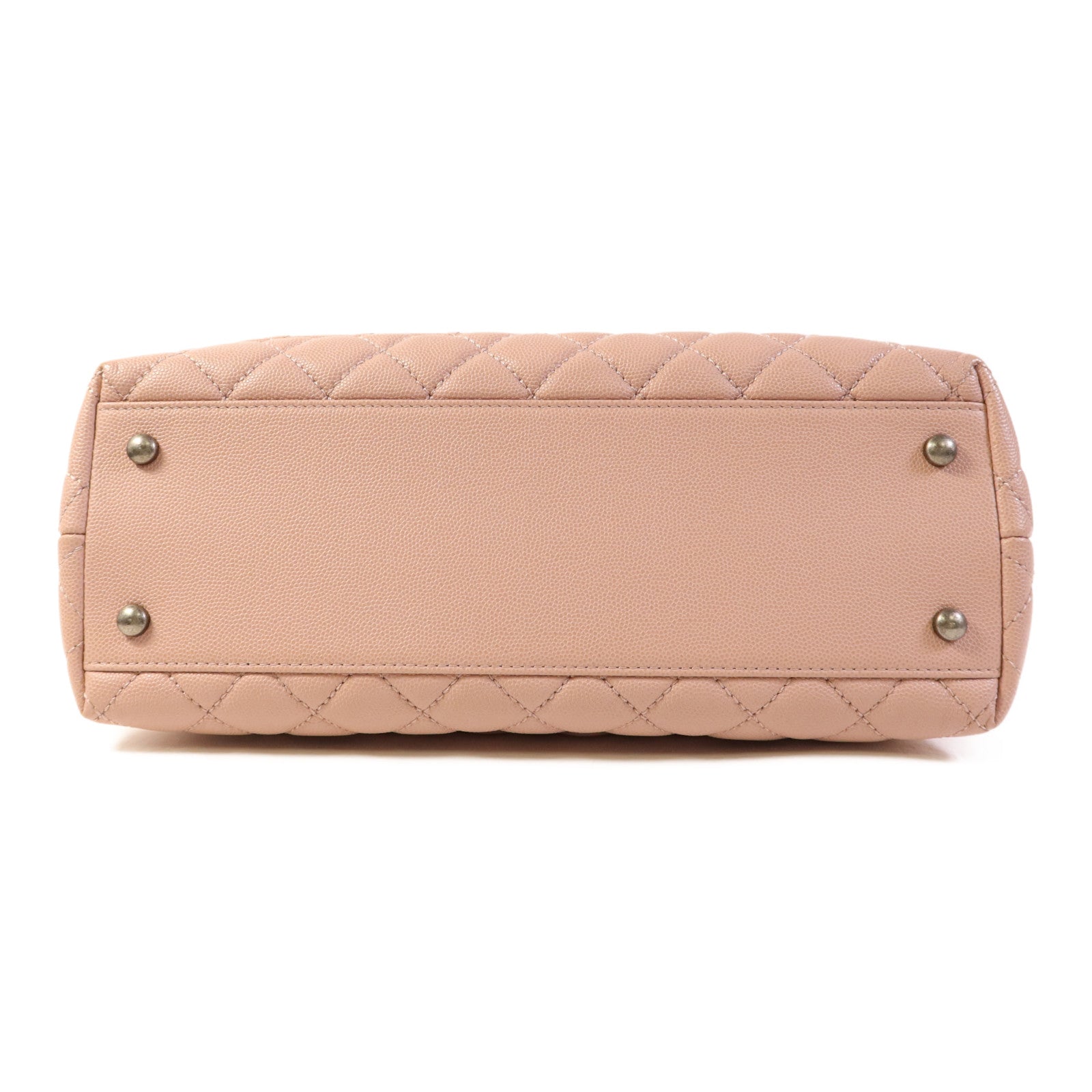 CHANEL 牛皮皮革Coco Handle銀扣手挽肩背兩用袋