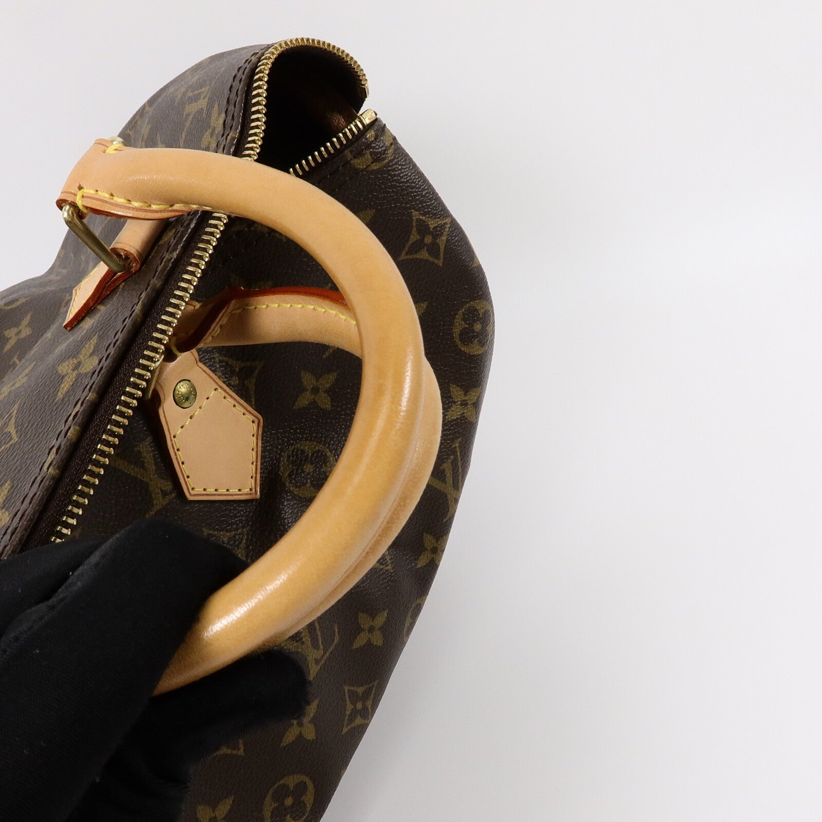 LOUIS VUITTON Monogram Speedy 35金扣手挽袋