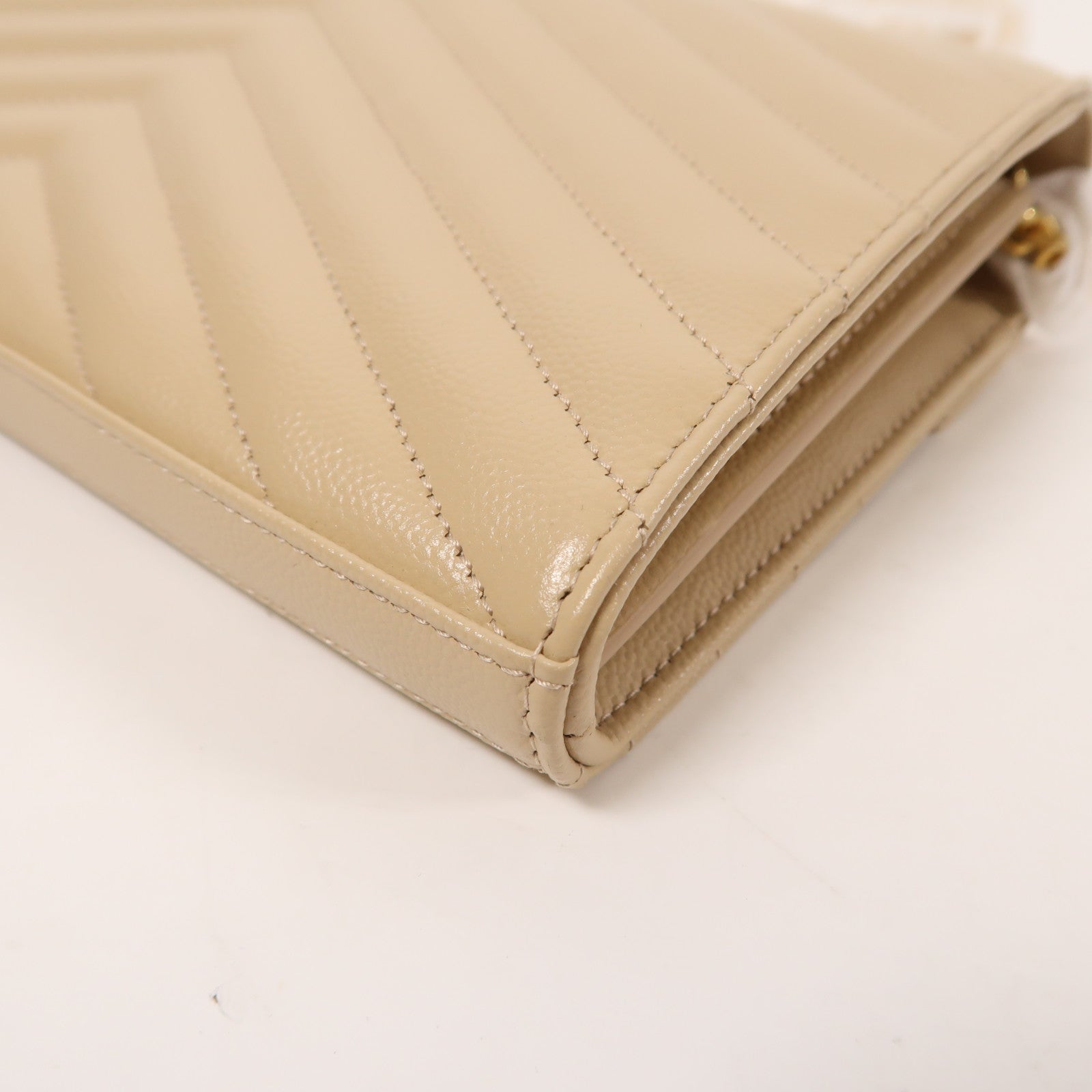 YVES SAINT LAURENT 牛皮皮革Chain Shoulder金扣肩背袋