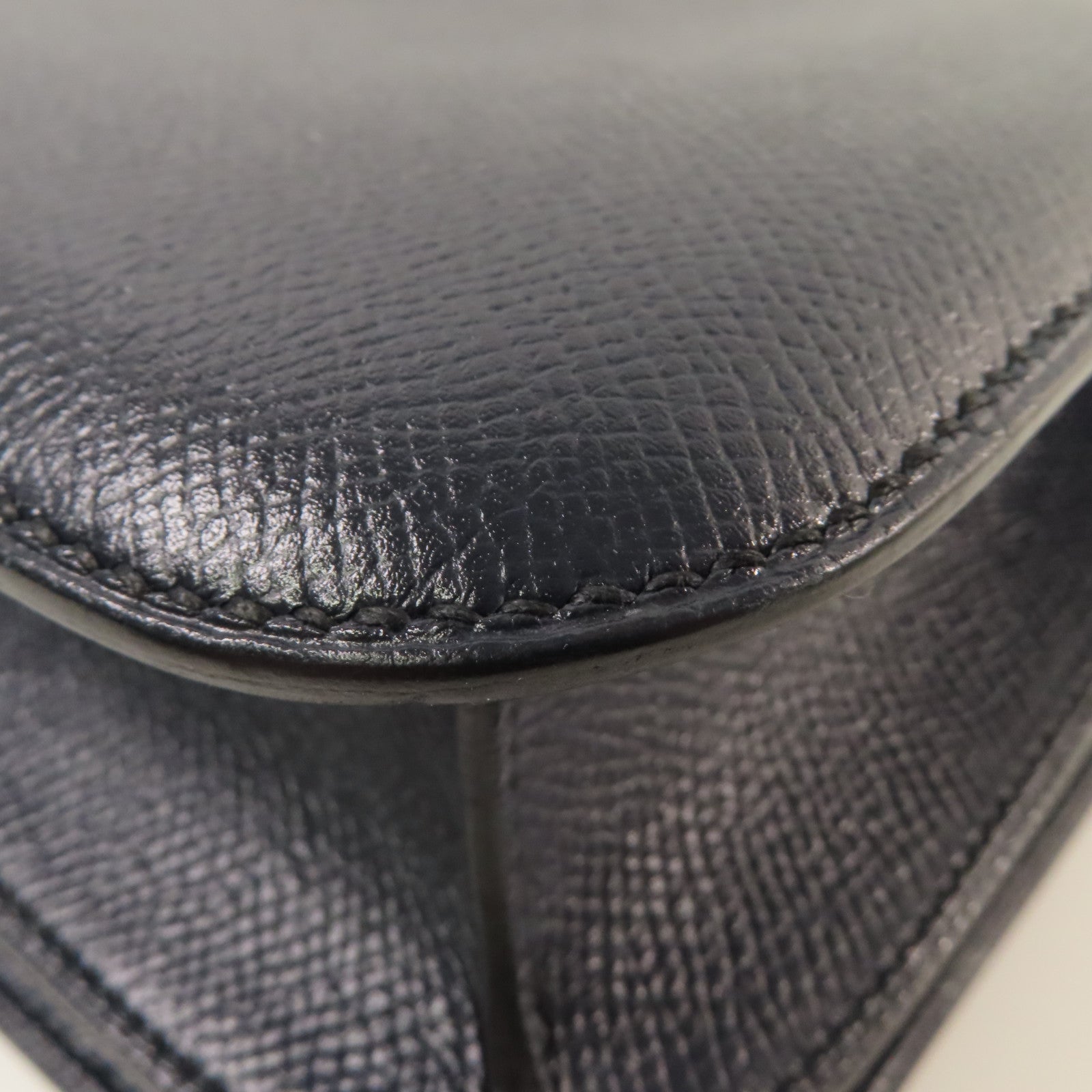 HERMES 【激減優惠】Epsom皮革Constance 24 Shoulder Bag銀扣肩背袋Blue Indigo/靛藍色