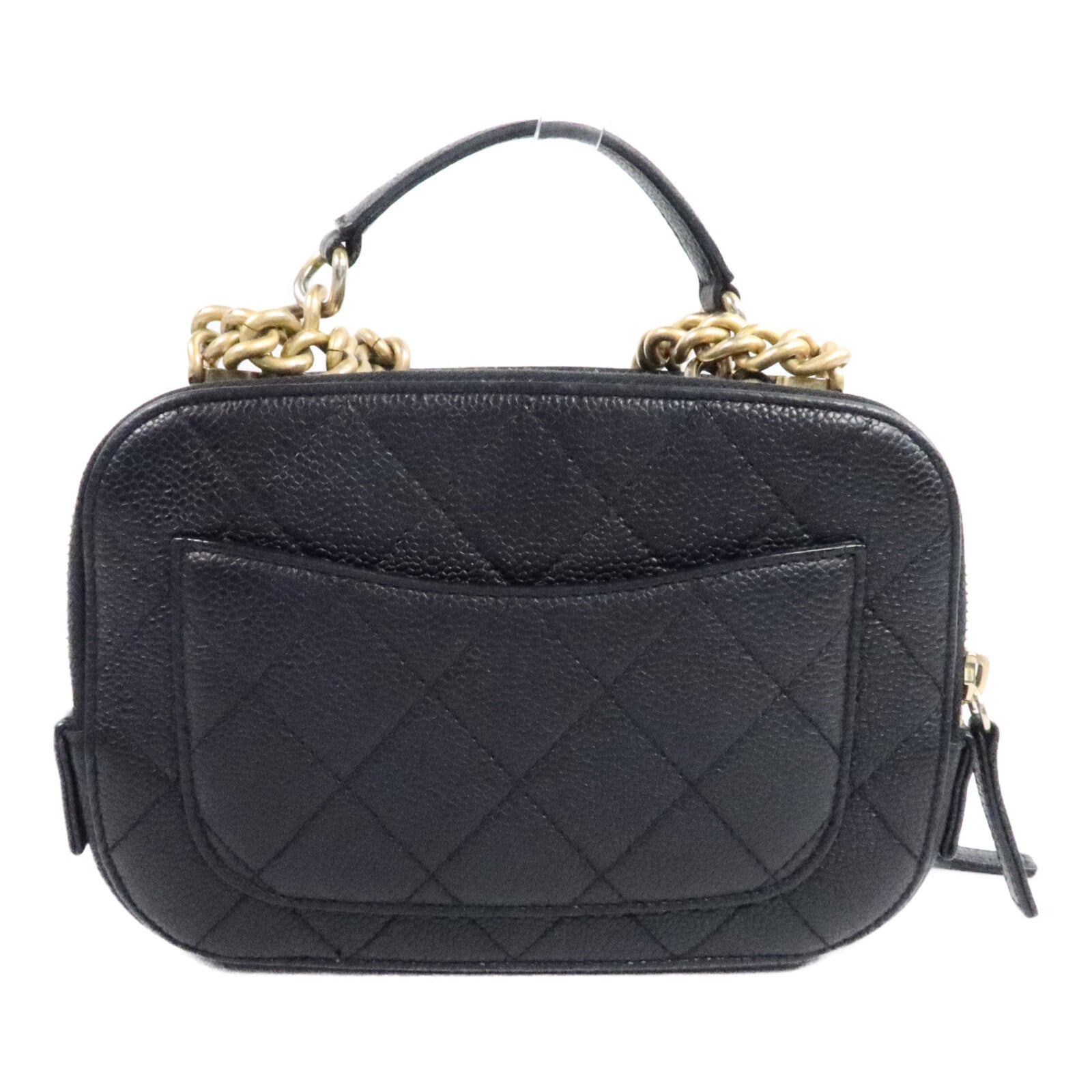 CHANEL 牛皮皮革Camera Bag鏈帶肩背袋
