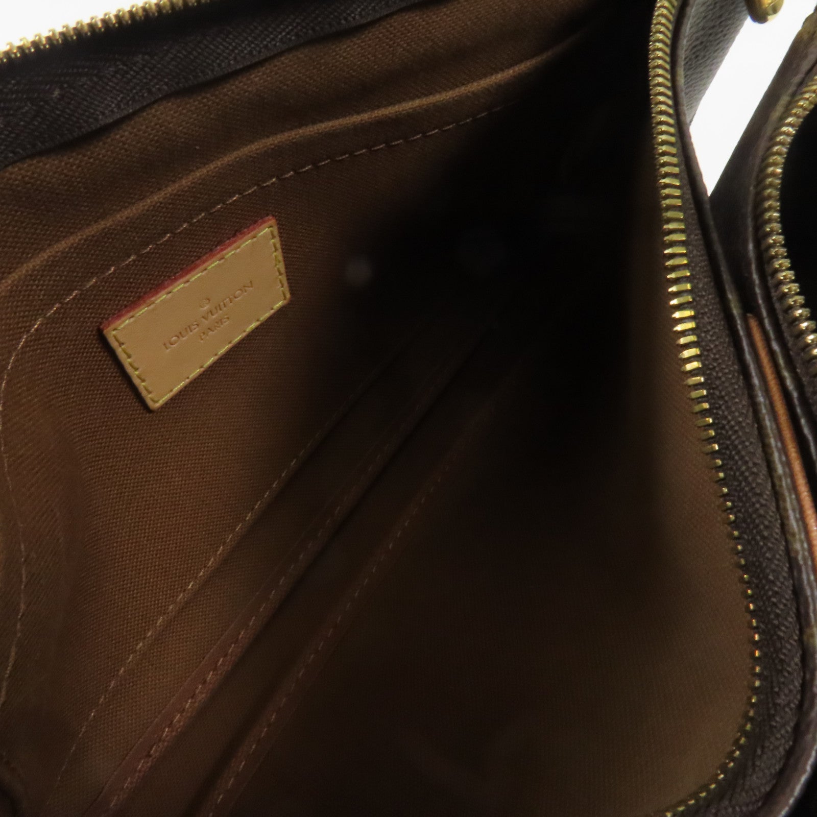LOUIS VUITTON Monogram Multi Pochette Accessoires金扣肩背袋棕色