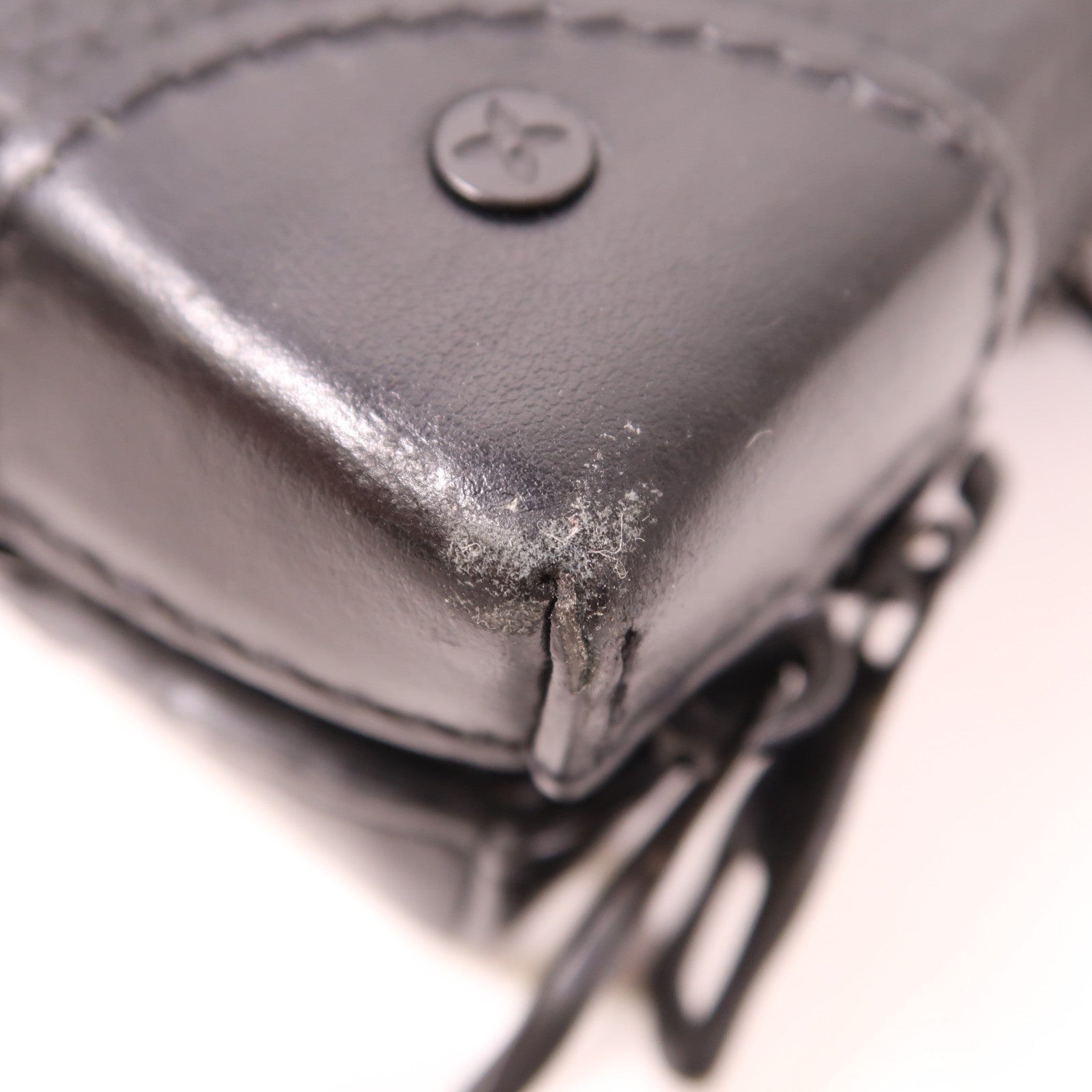 LOUIS VUITTON LV Soft Trunk Shoulder Bag M80224 Monogram Taurillon Black