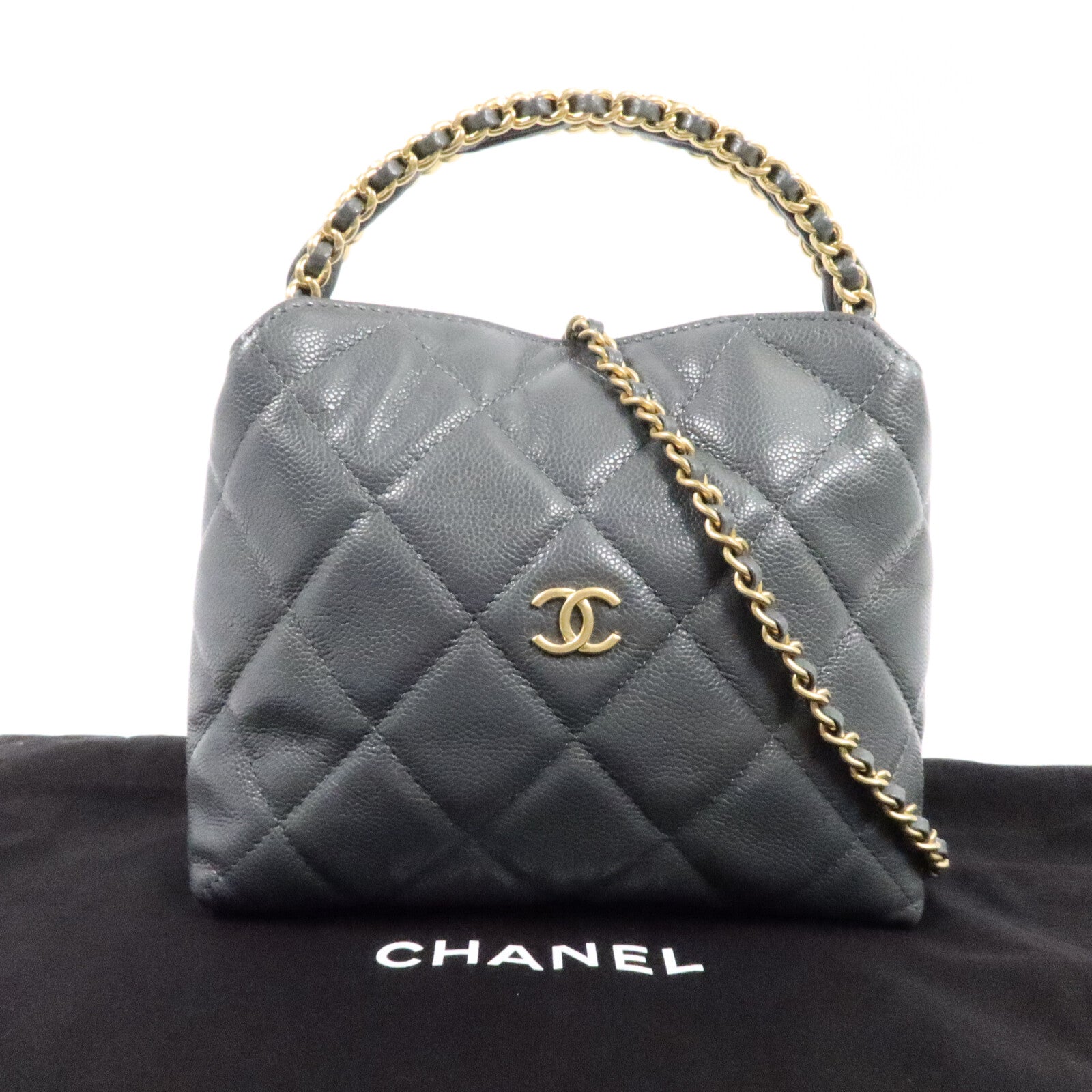 CHANEL 牛皮皮革24A Hobo Bag手挽肩背兩用袋