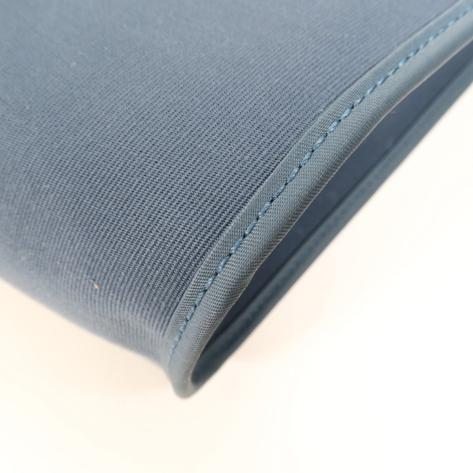 HERMES 帆布Cabag 32銀扣手挽肩背兩用袋Bleu Tempete
