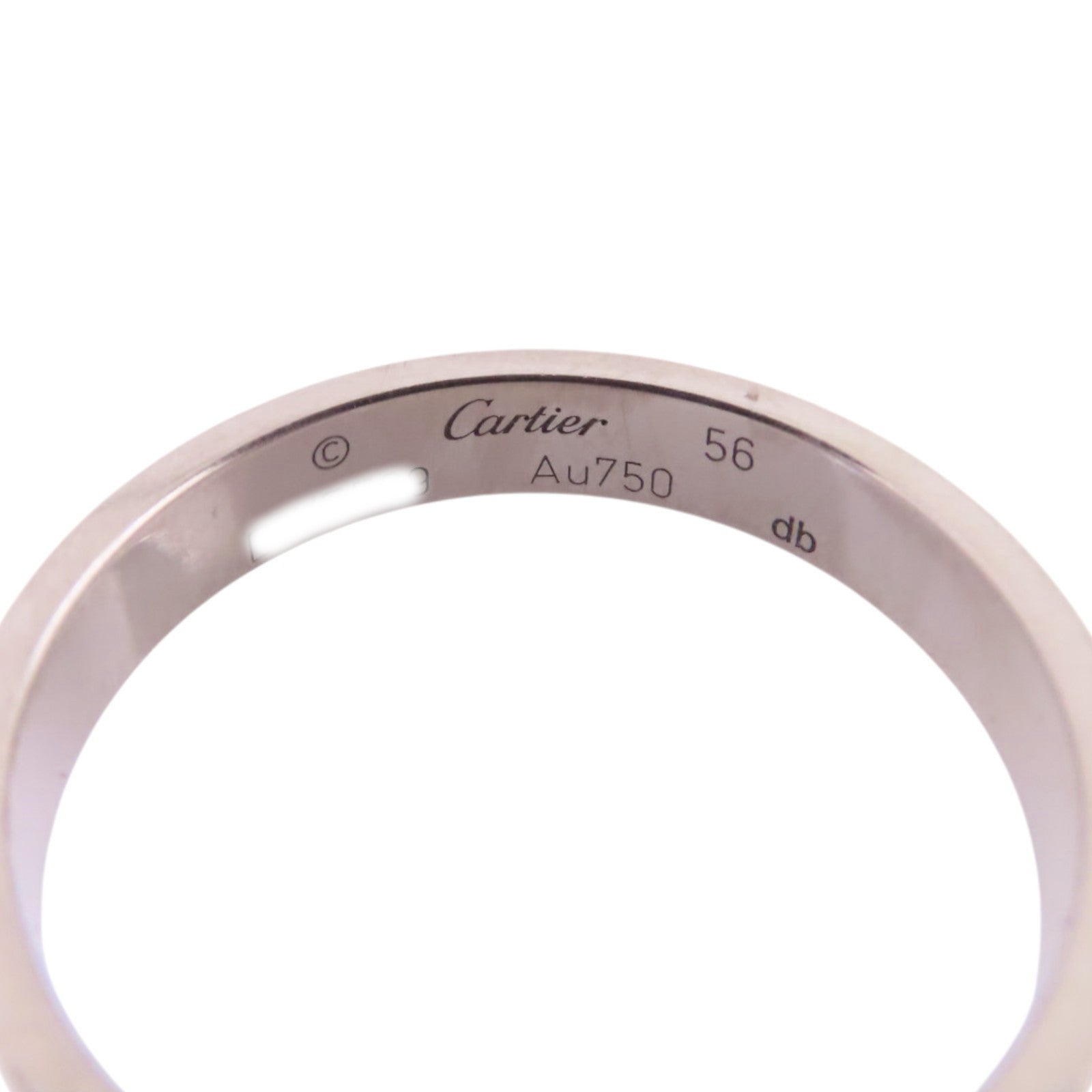 CARTIER Mini Love Ring #56/US#7.5 B4085100 18K White Gold