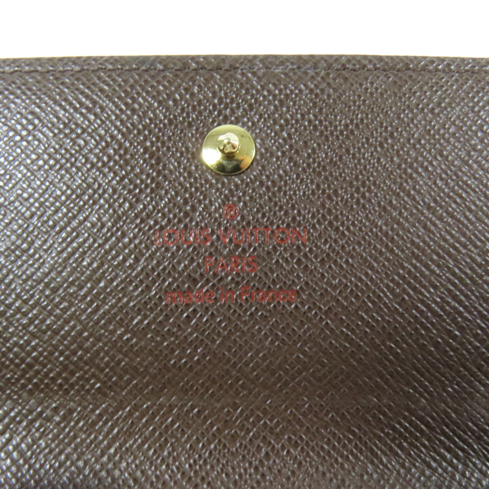 LOUIS VUITTON Damier Portefeuille Elise Wallet金扣錢包