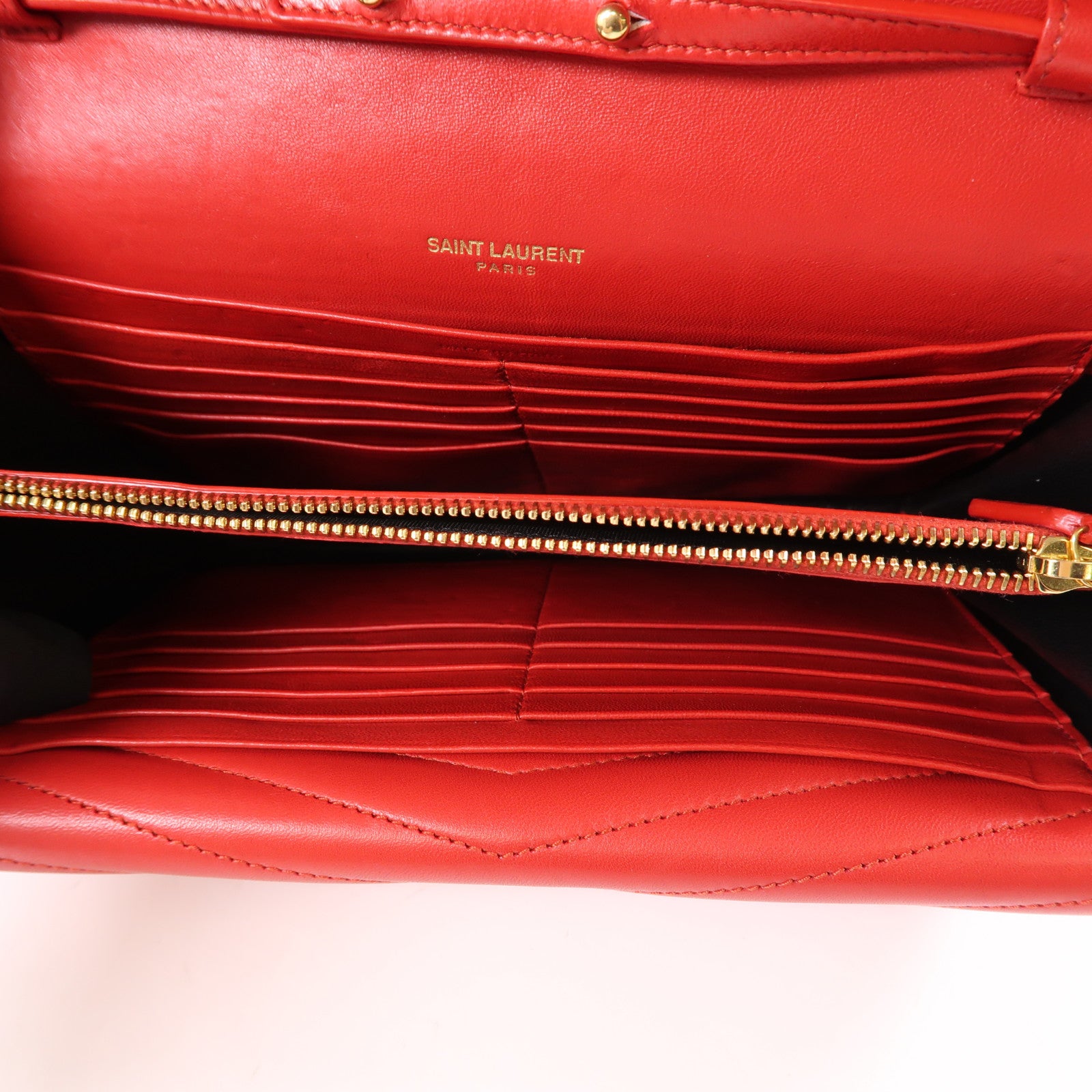 SAINT LAURENT 羊皮皮革Chain Shoulder Bag金扣鏈帶肩背袋