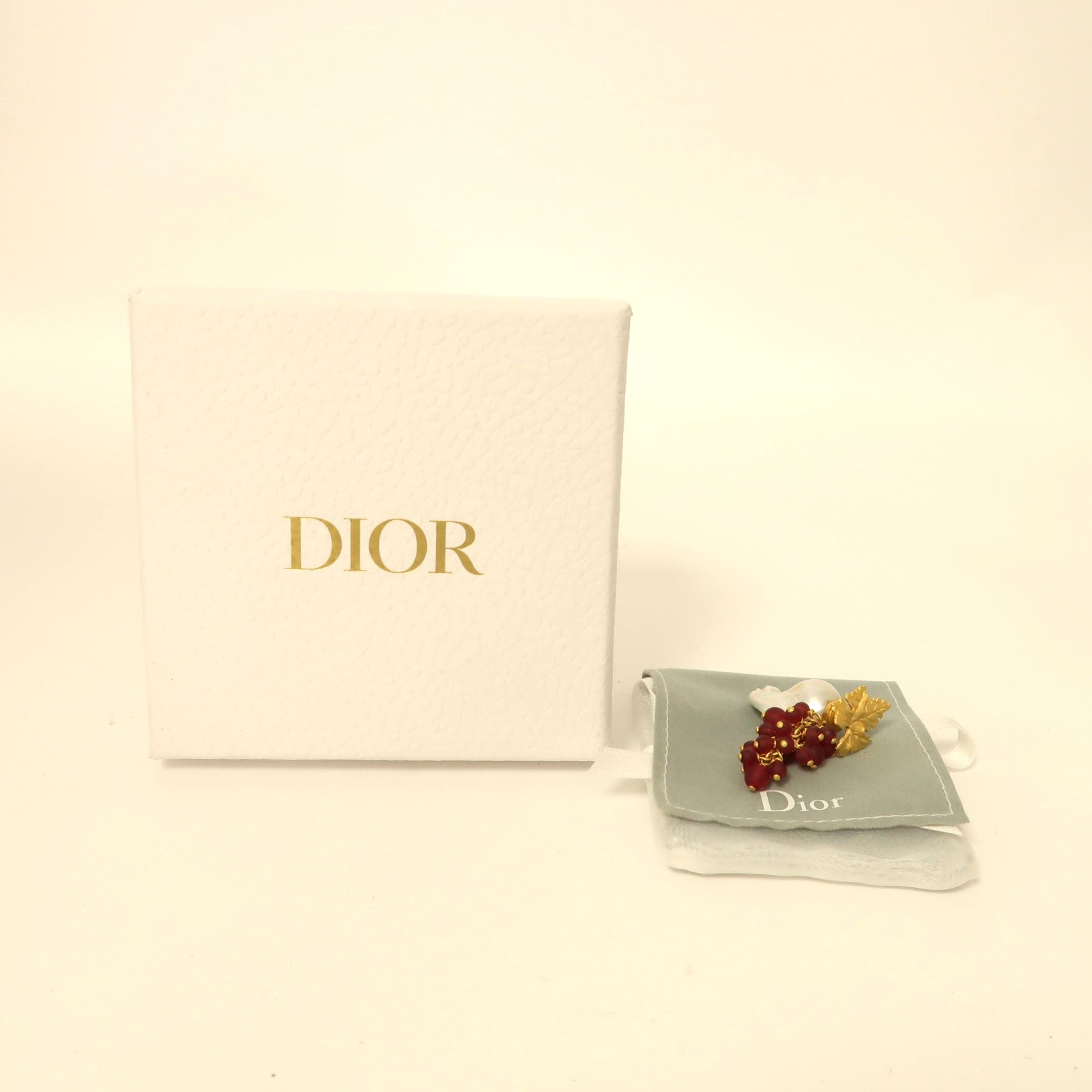 Dior 鍍金/PVC Earrings耳環紅色/白色/金色