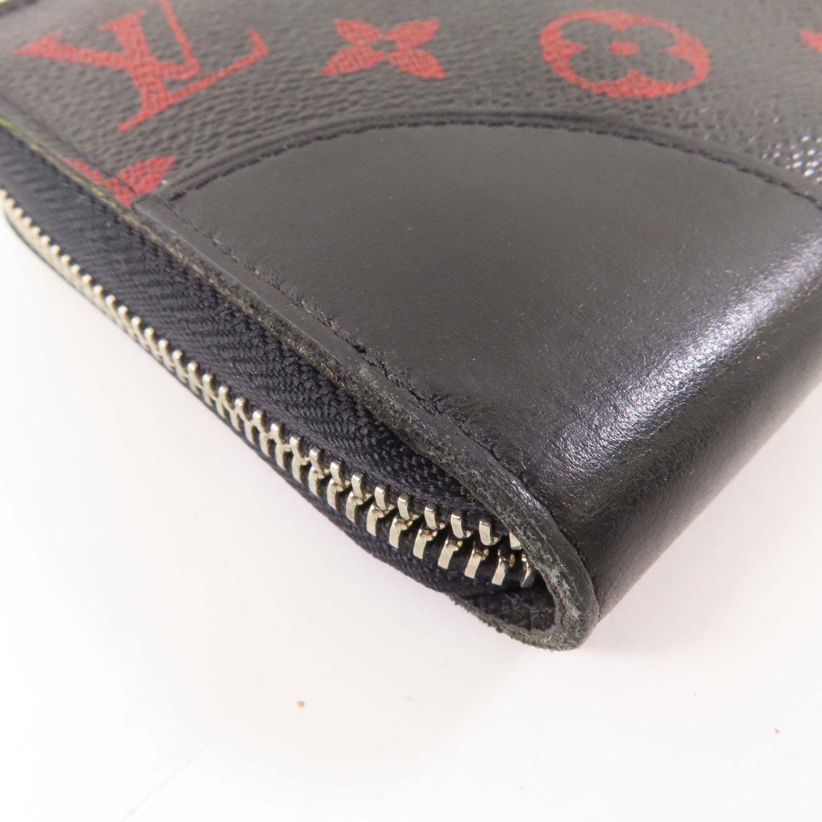 LOUIS VUITTON Monogram Anfra Rouge Zipper Long Wallet銀扣長錢包